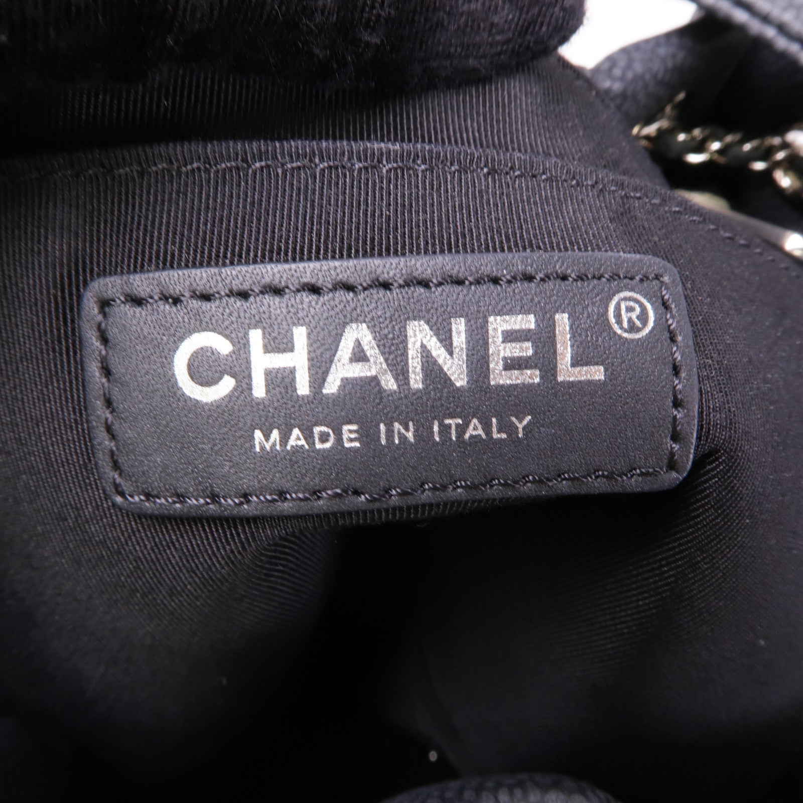 CHANEL 牛皮皮革Chain Shoulder銀扣鏈帶肩背袋