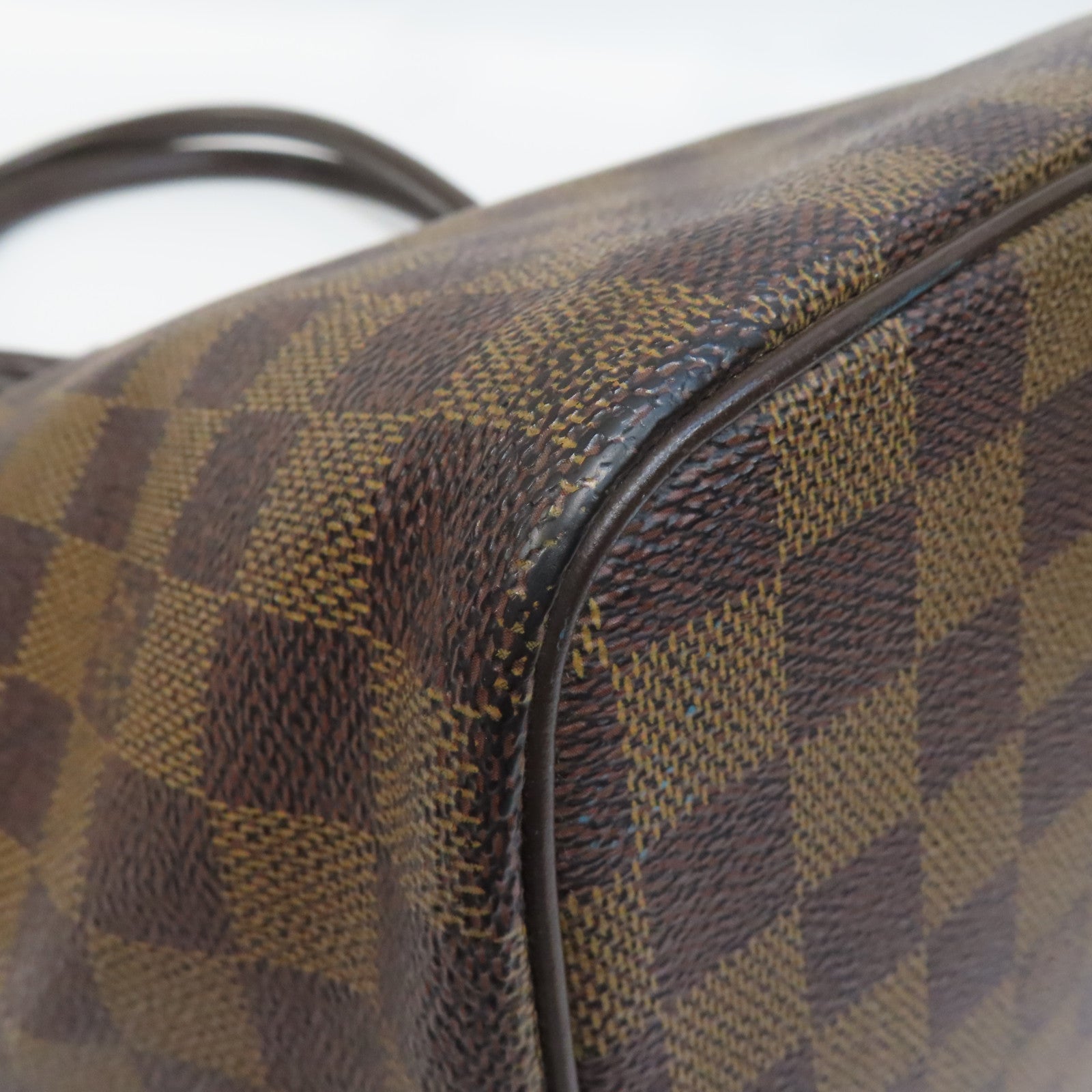LOUIS VUITTON Damier Saleya MM金扣肩背袋啡色