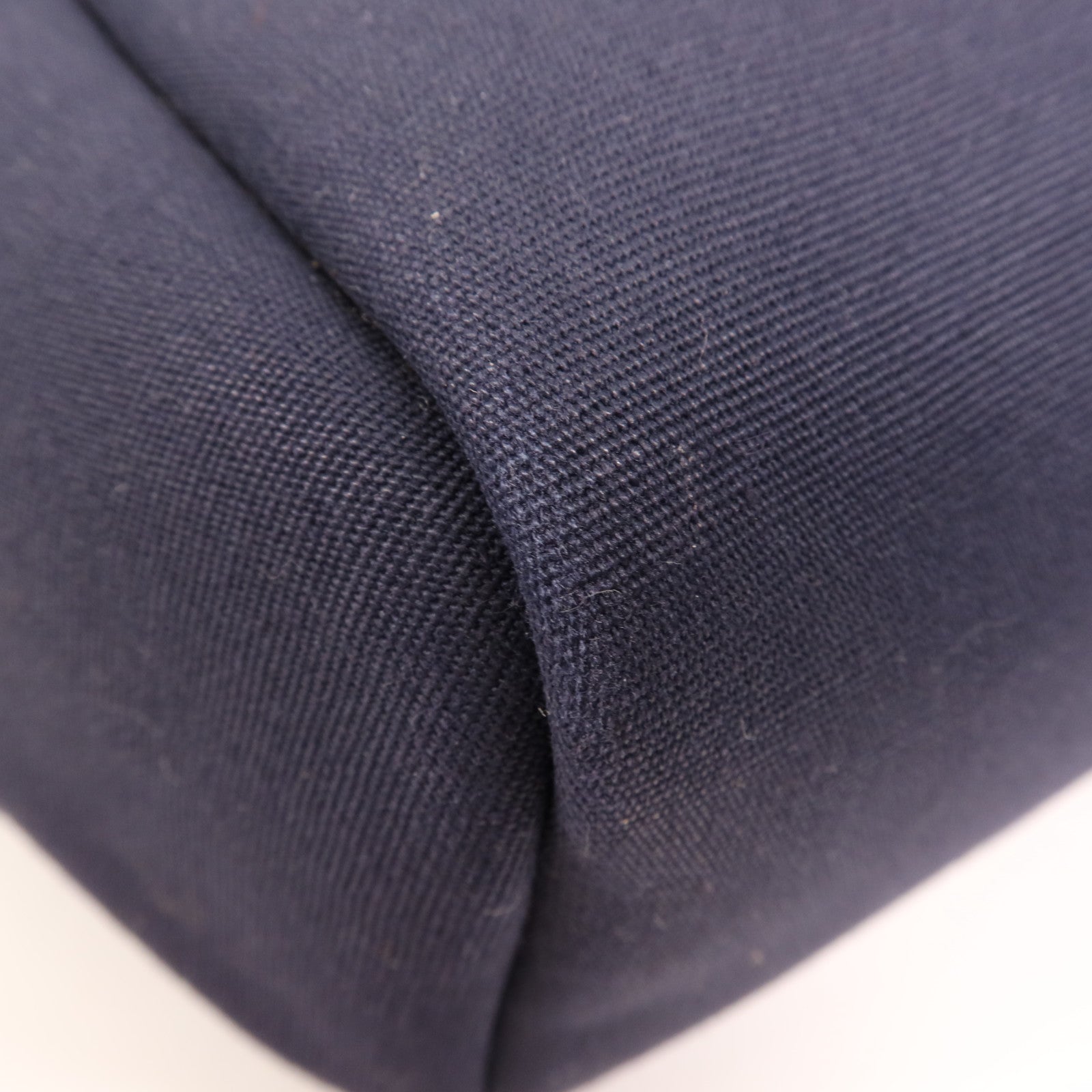 HERMES 帆布/皮革Herbag Backpack銀扣背包Navy