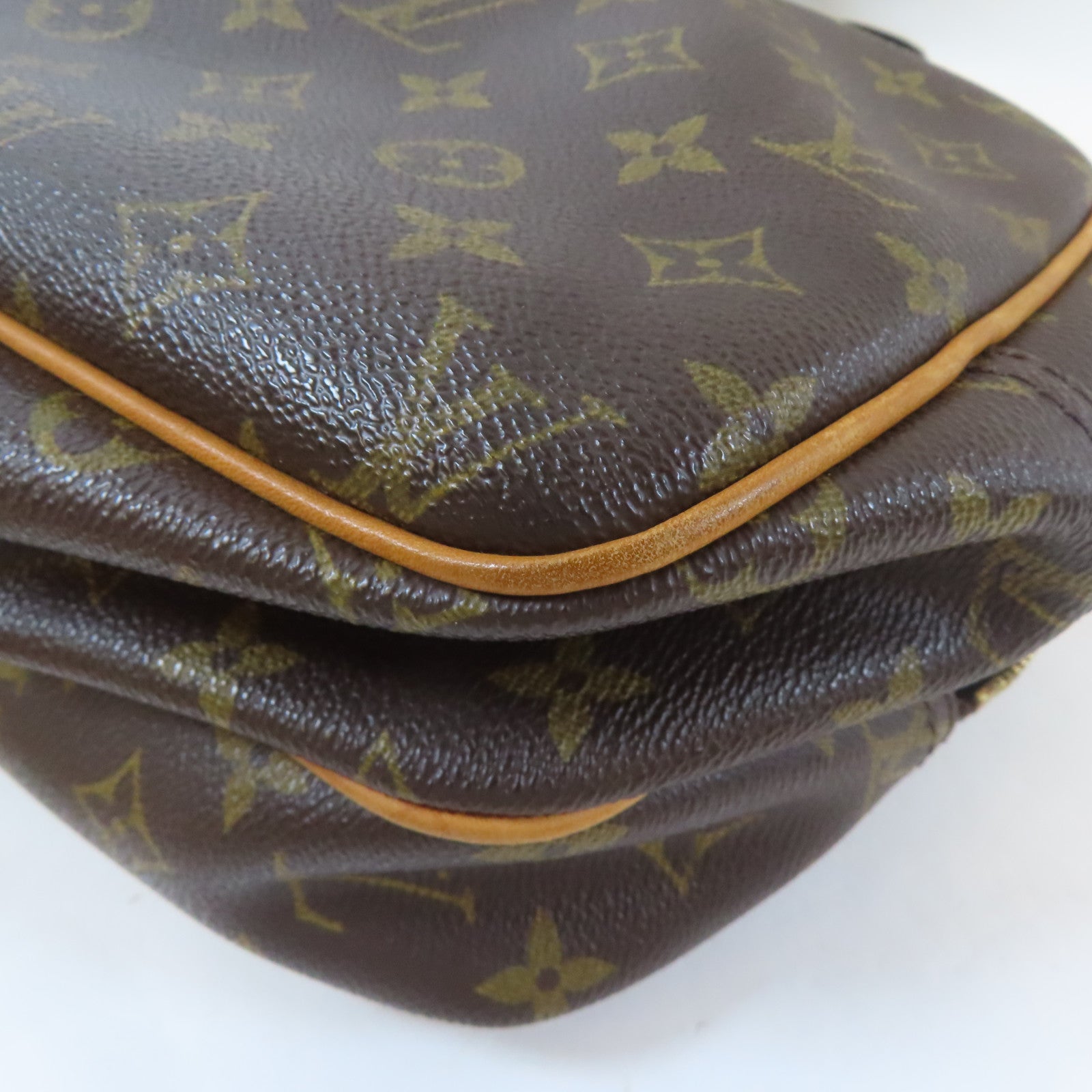 LOUIS VUITTON Monogram Reporter PM金扣肩背袋啡色