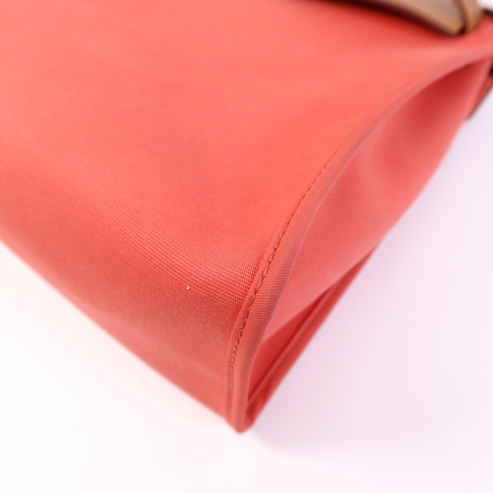 HERMES 帆布Herbag PM銀扣手挽肩背兩用袋Bougainvillea