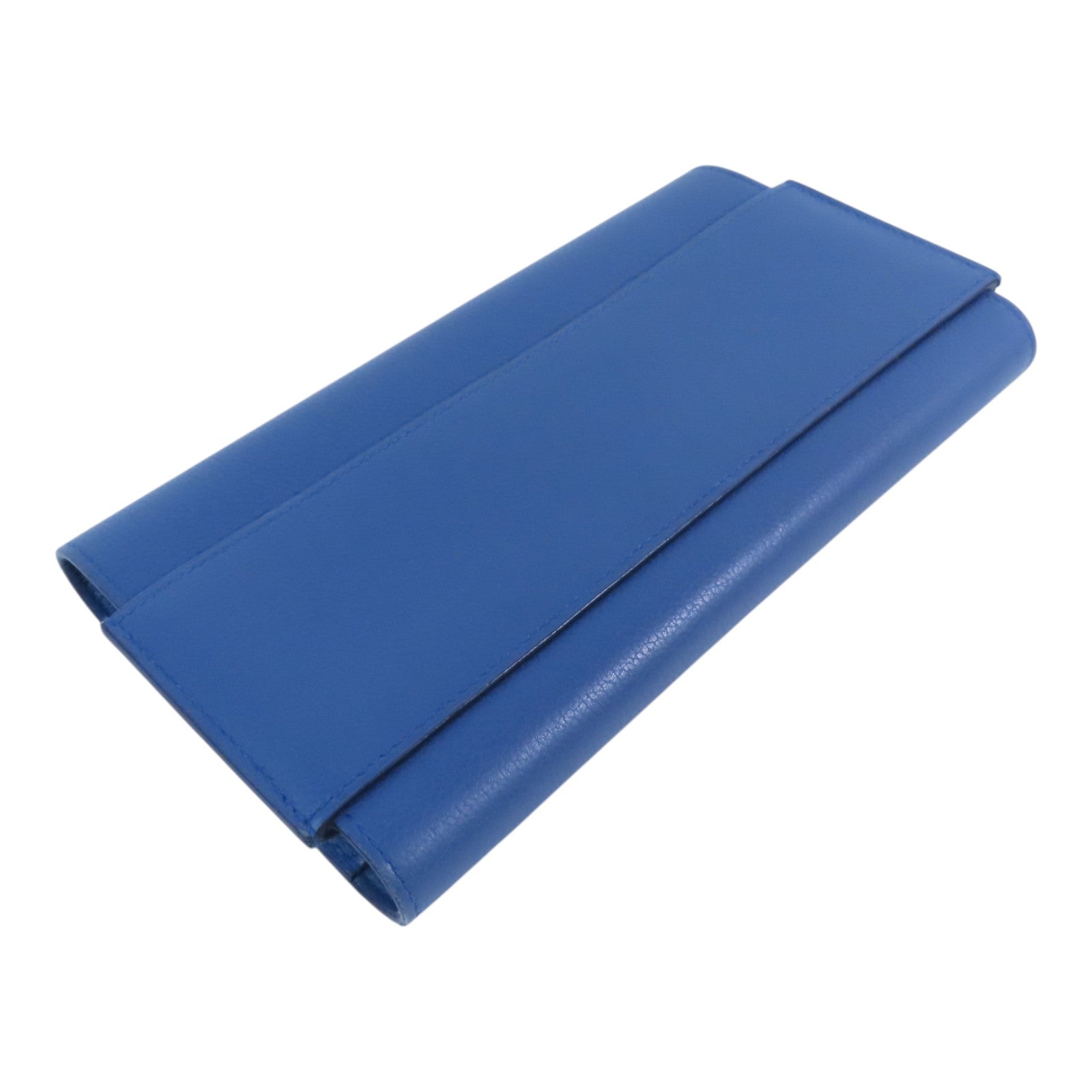 HERMES 【激減優惠】Evercolor皮革Passant Logue Wallet銀扣長錢包