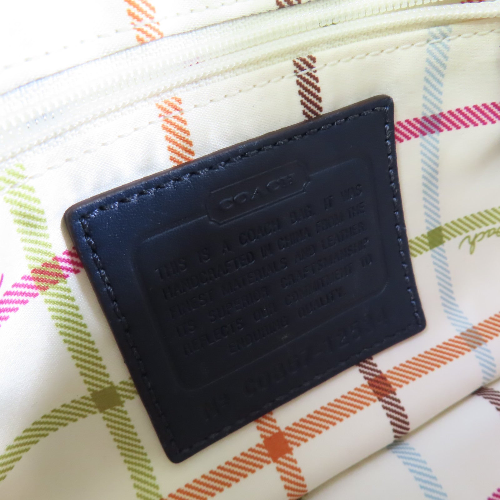 COACH 帆布Shoulder Bag金扣肩背袋藍色