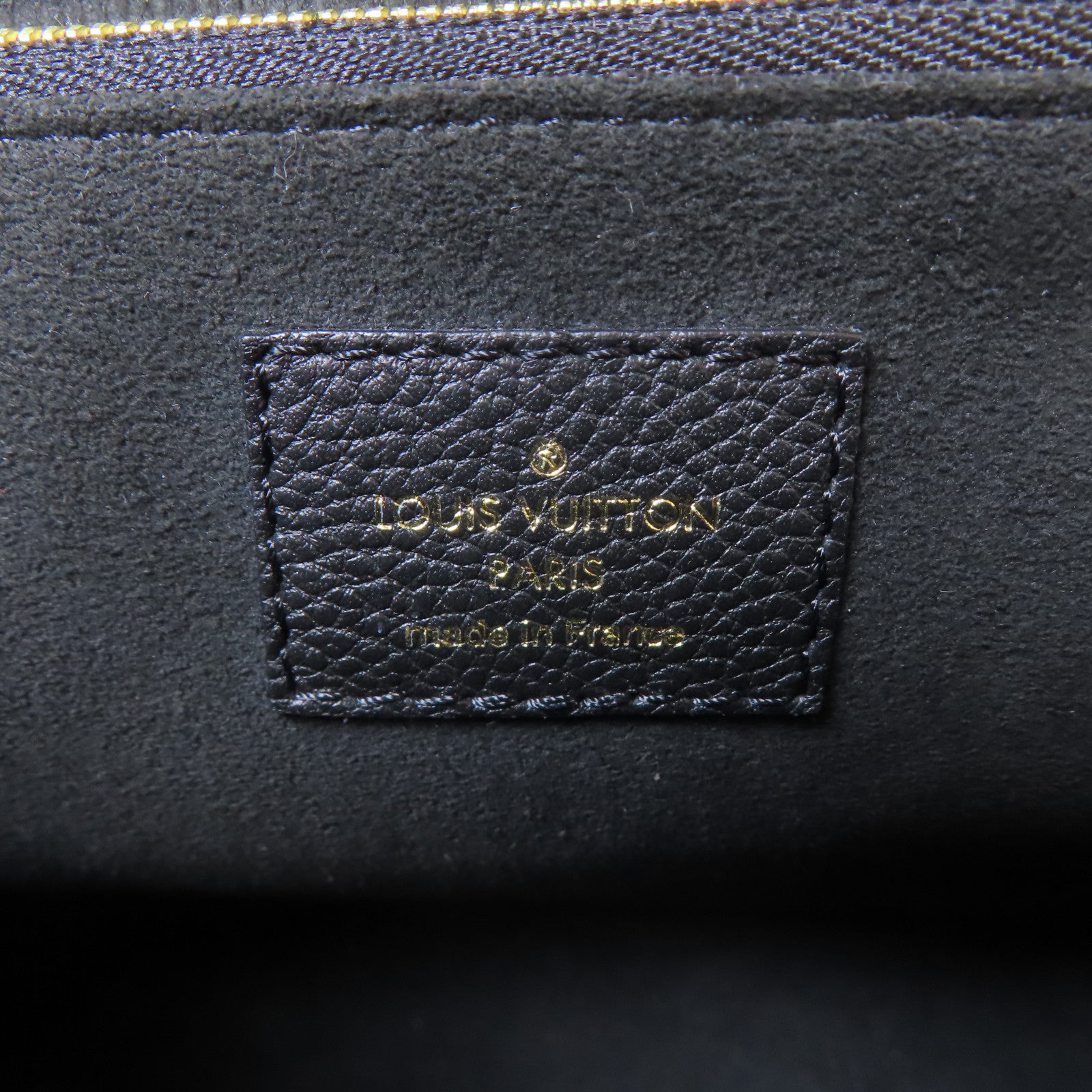 LOUIS VUITTON Monogram Empreinte Vavin PM金扣鏈帶肩背袋黑色
