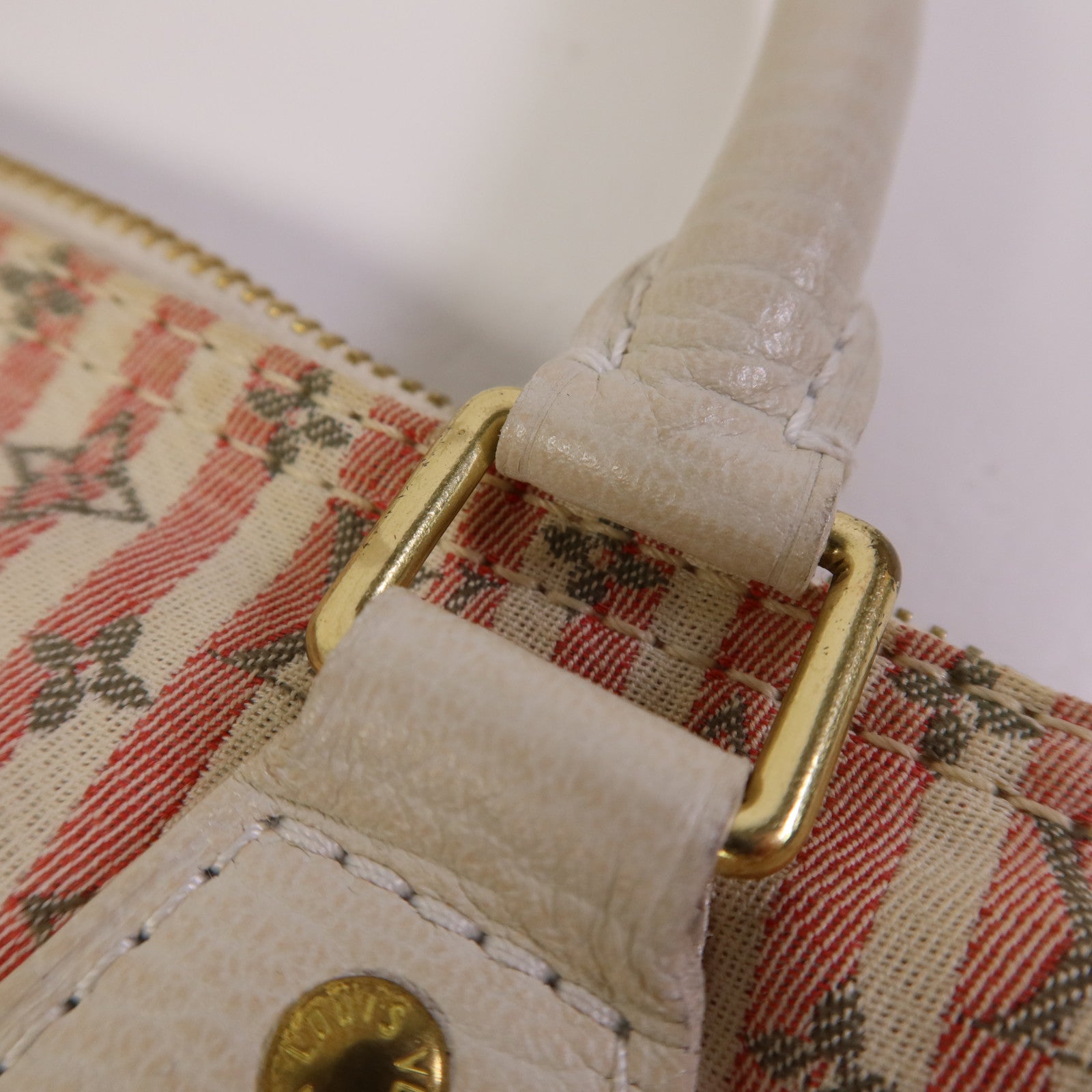 LOUIS VUITTON Monogram Mini Lin Croisette Speedy 30金扣肩背袋