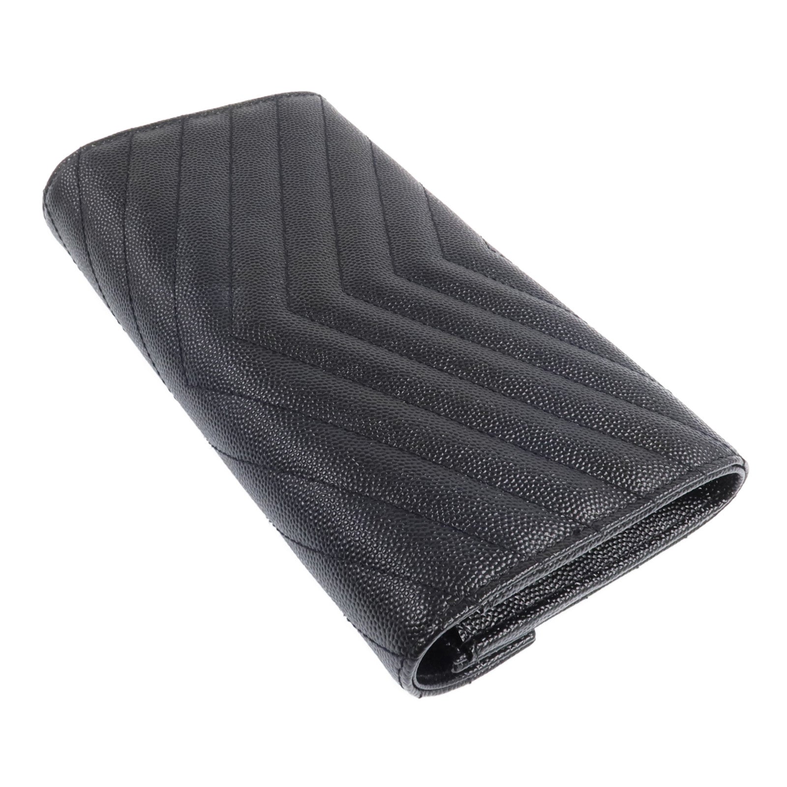 SAINT LAURENT 牛皮皮革Long Wallet金扣長錢包