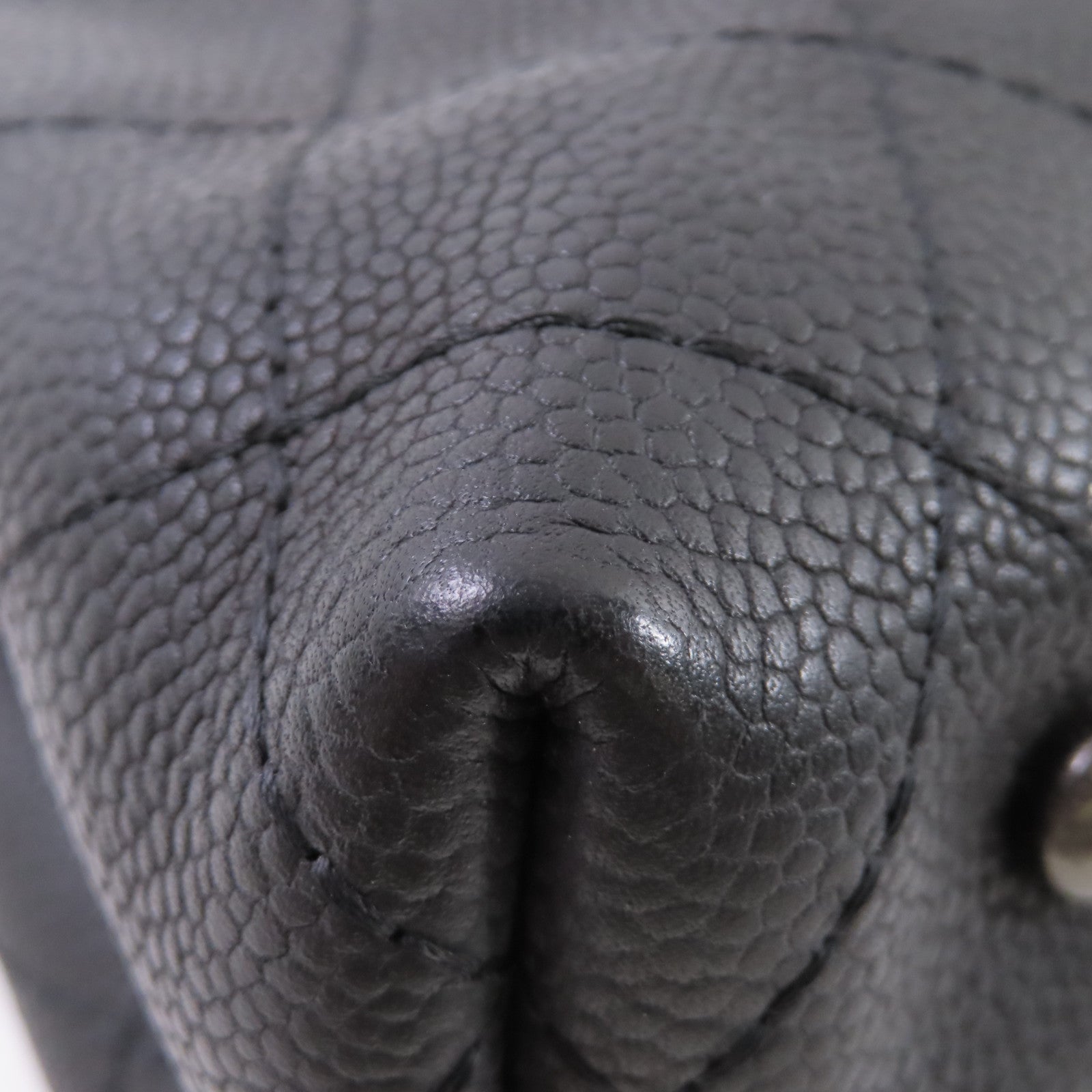 CHANEL 【激減優惠】菱格Caviar皮革2Way Shoulder Bag銀扣鏈帶手挽肩背兩用袋黑色