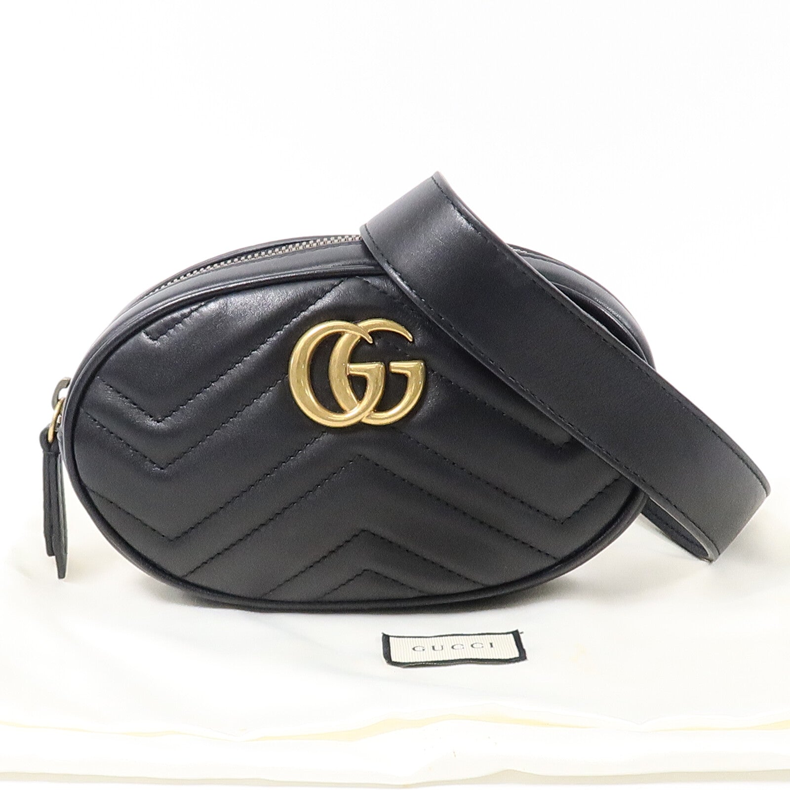 GUCCI 牛皮皮革GG Marmont Waist Bag腰包