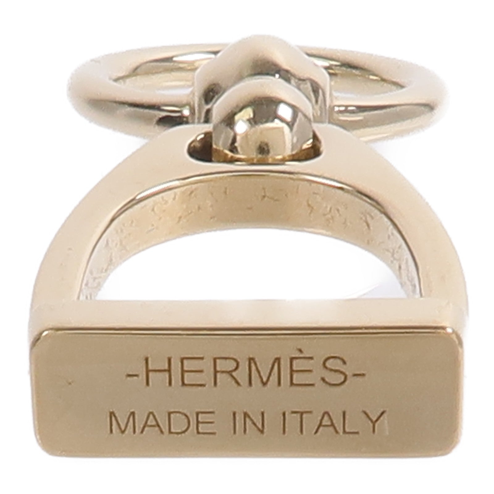 HERMES 黃銅Charms Etrier Twilly Ring絲巾扣