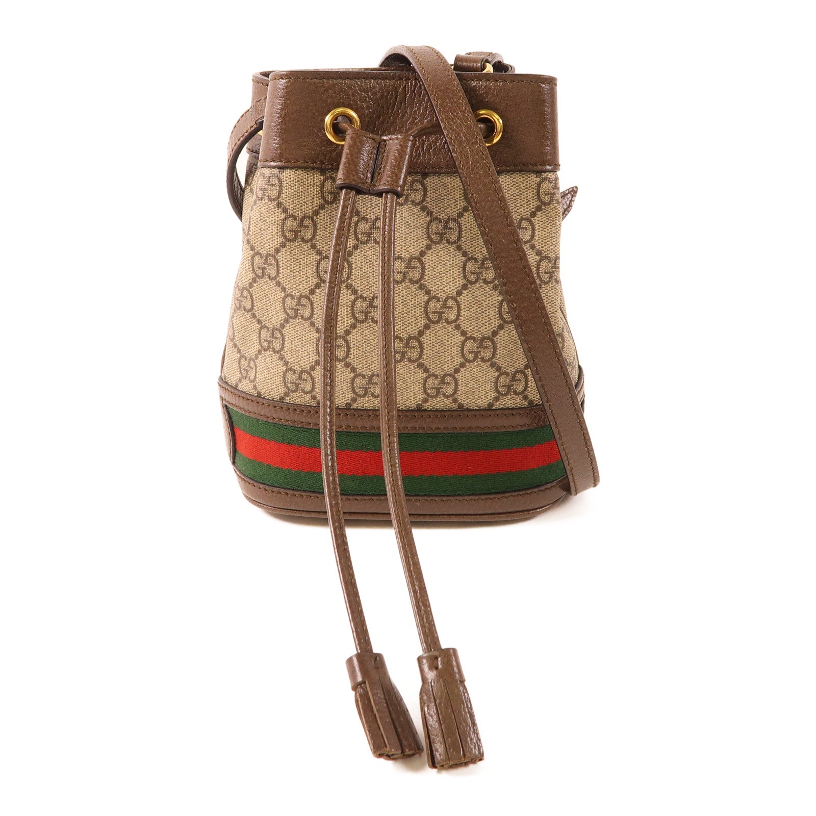 GUCCI 塗層帆布Ophidia Bucket Bag金扣肩背袋