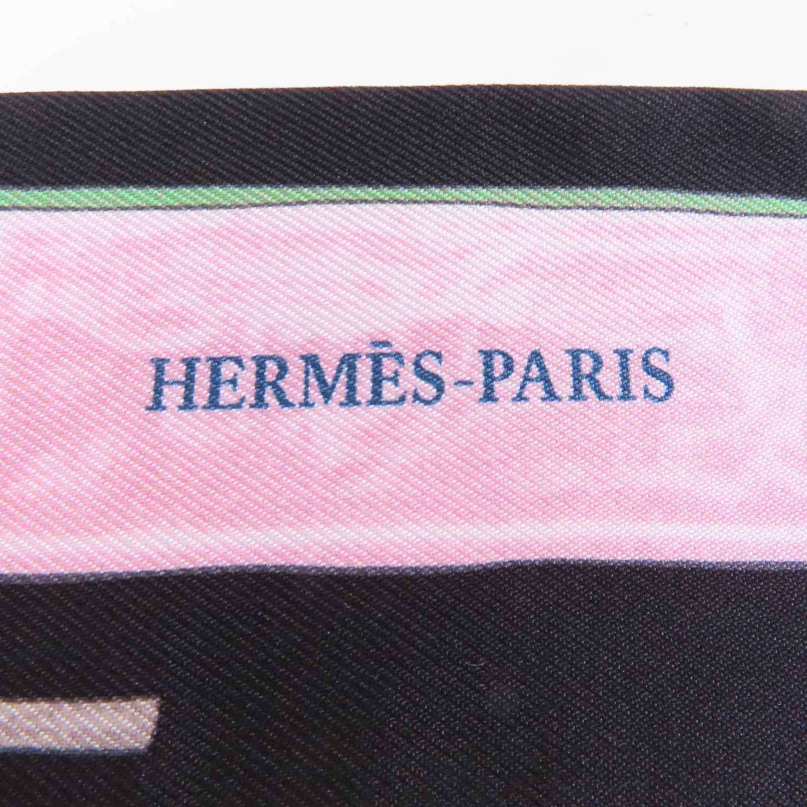 HERMES 【激減優惠】絲質Twilly絲巾黑色/淺藍色