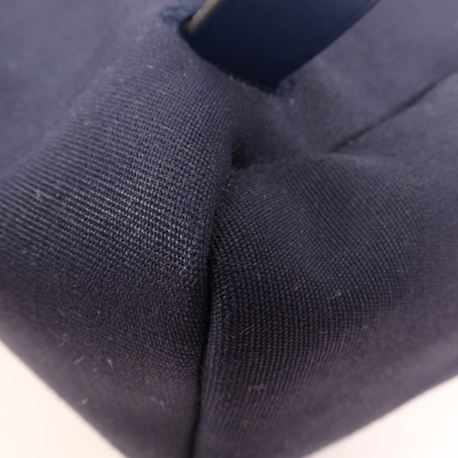 HERMES 帆布/皮革Herbag Backpack銀扣背包Navy