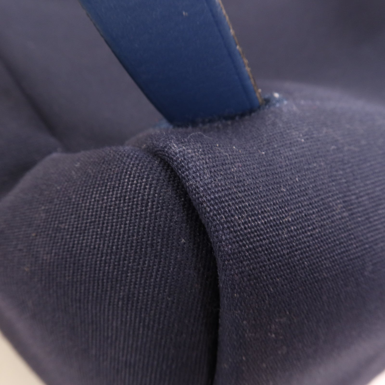 HERMES 帆布/皮革Herbag Backpack銀扣背包Navy