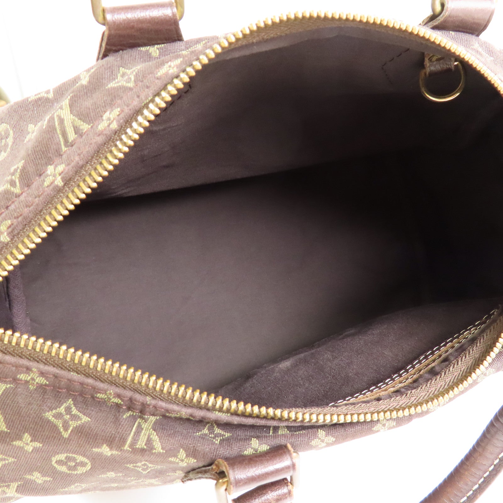 LOUIS VUITTON LV GHW Speedy 30 Handbag M95224 Monogram Mini Lin Brown