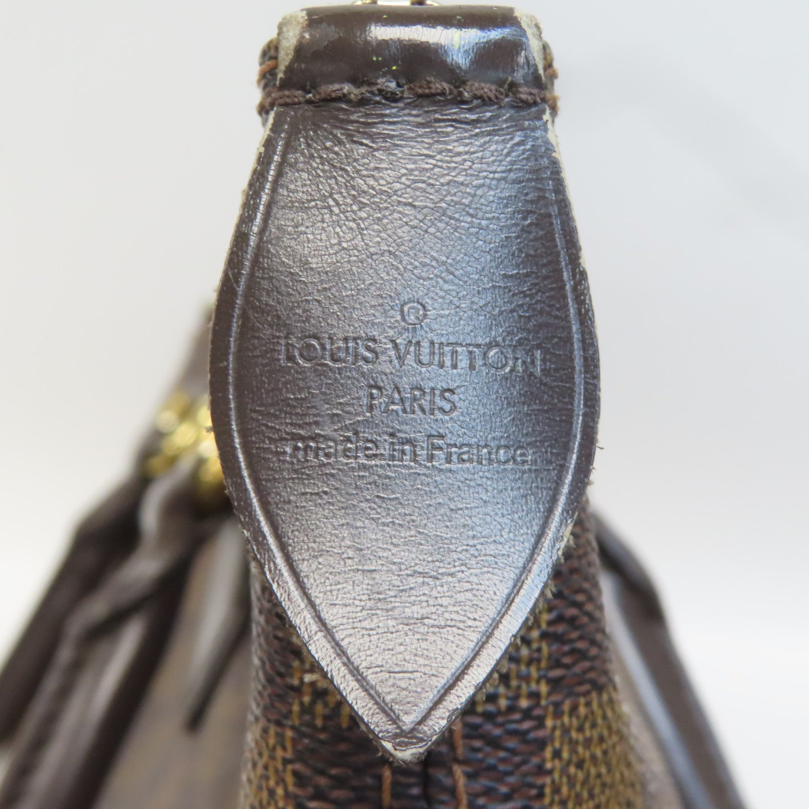 LOUIS VUITTON Damier Saleya MM金扣肩背袋啡色