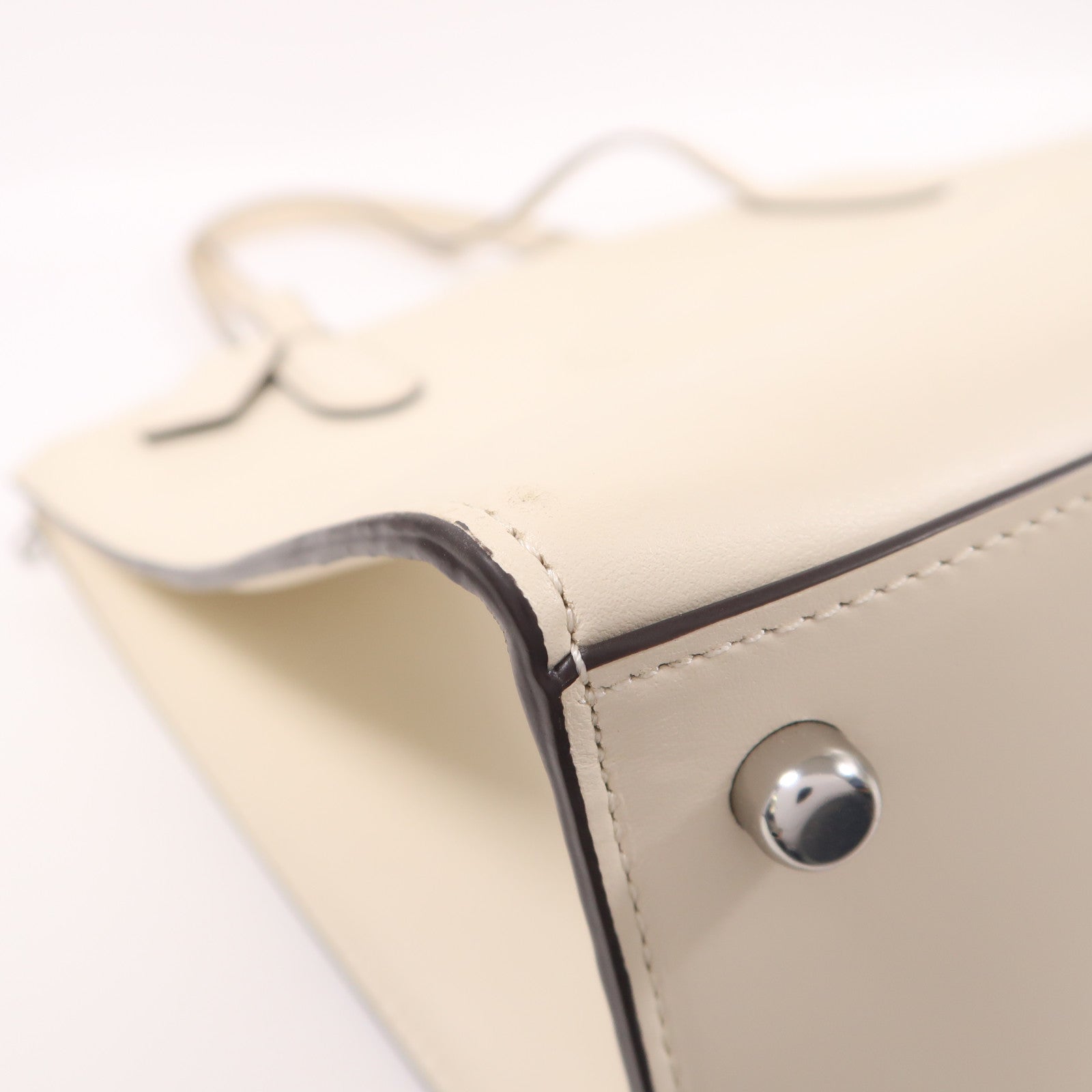 COACH 牛皮皮革Tote Bag銀扣肩背袋