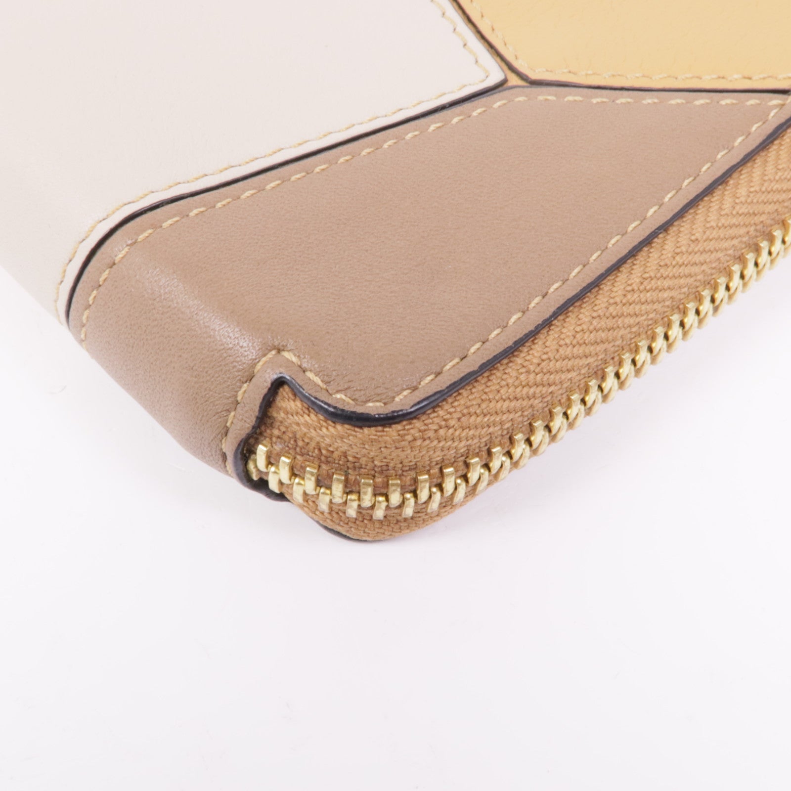 LOEWE 牛皮皮革Puzzle Wallet金扣錢包
