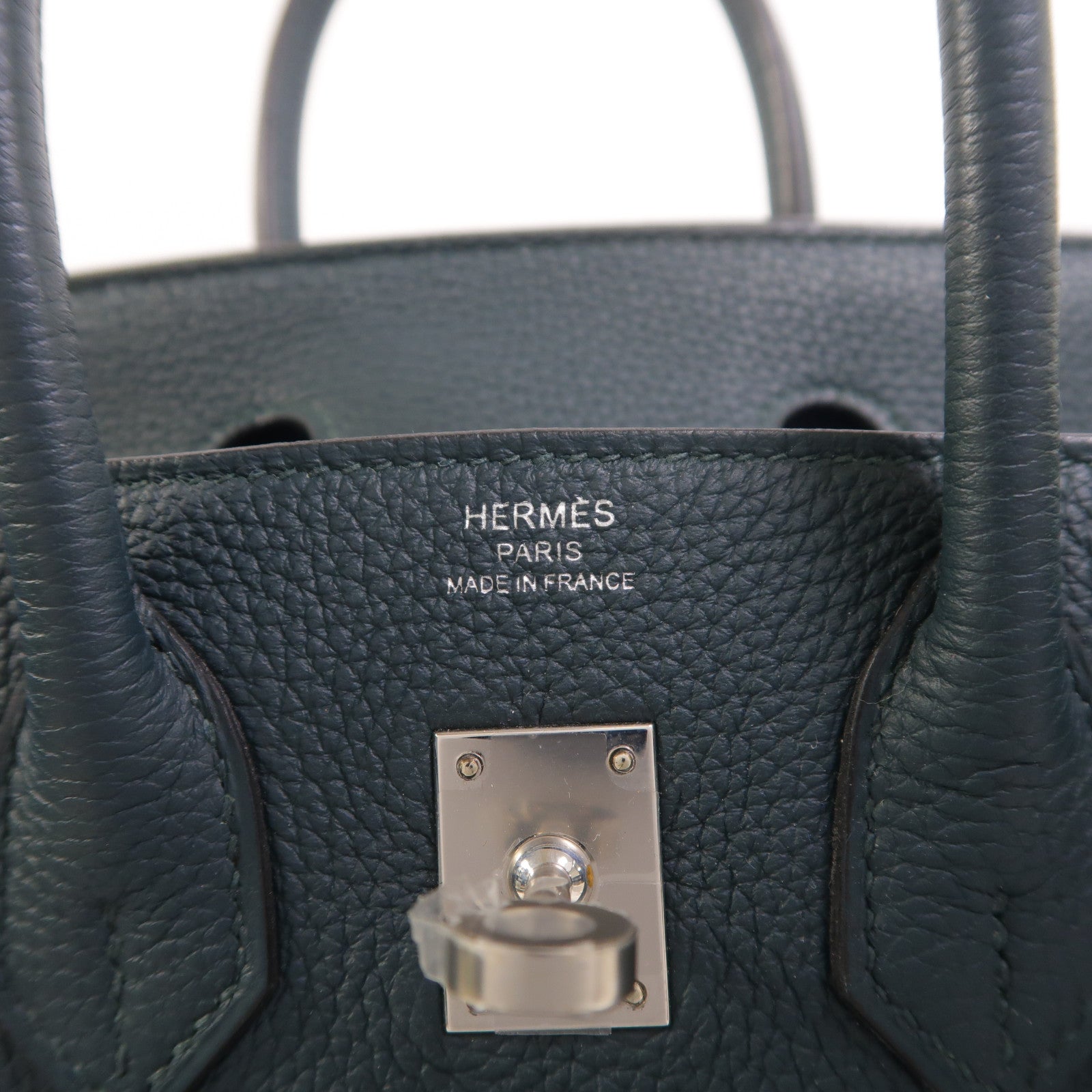 HERMES Togo皮革Birkin 25 2018 Limited Edition手挽袋Vert Cypress/Bleu Zellige