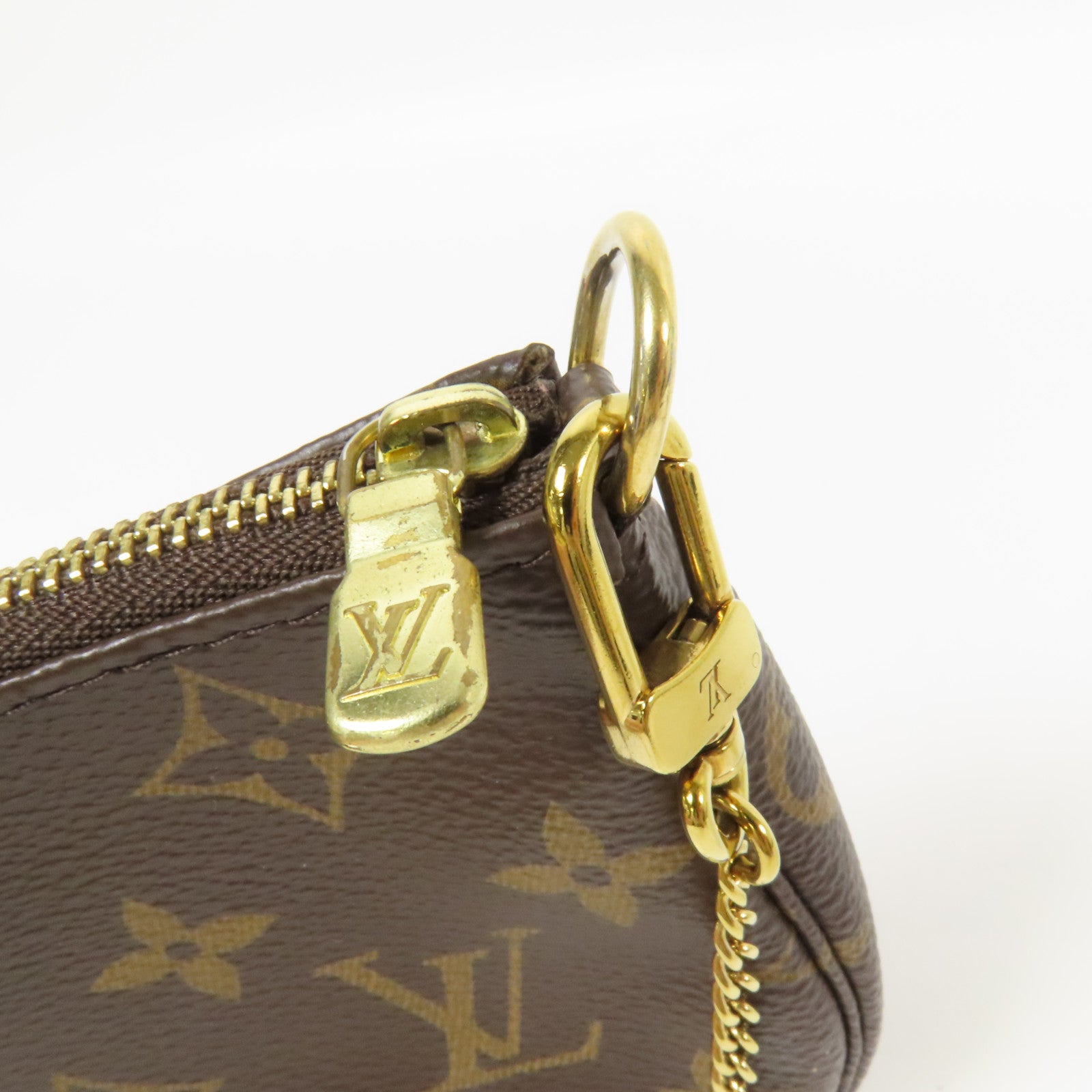 LOUIS VUITTON Monogram Mini Pochette Accessoires金扣手挽袋
