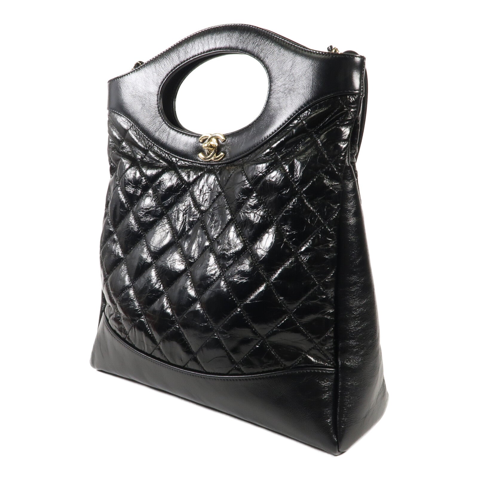 CHANEL 牛皮皮革Chanel 31金扣手挽肩背兩用袋