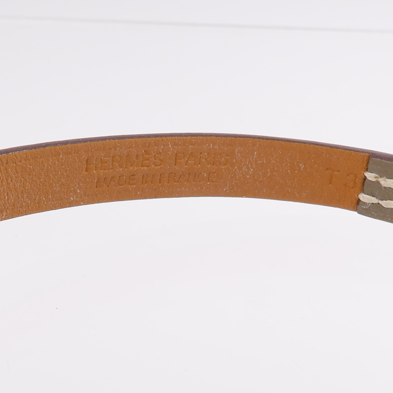 HERMES 【激減優惠】Swift皮革Rivale Mini Bracelet金扣手鏈Etoupe