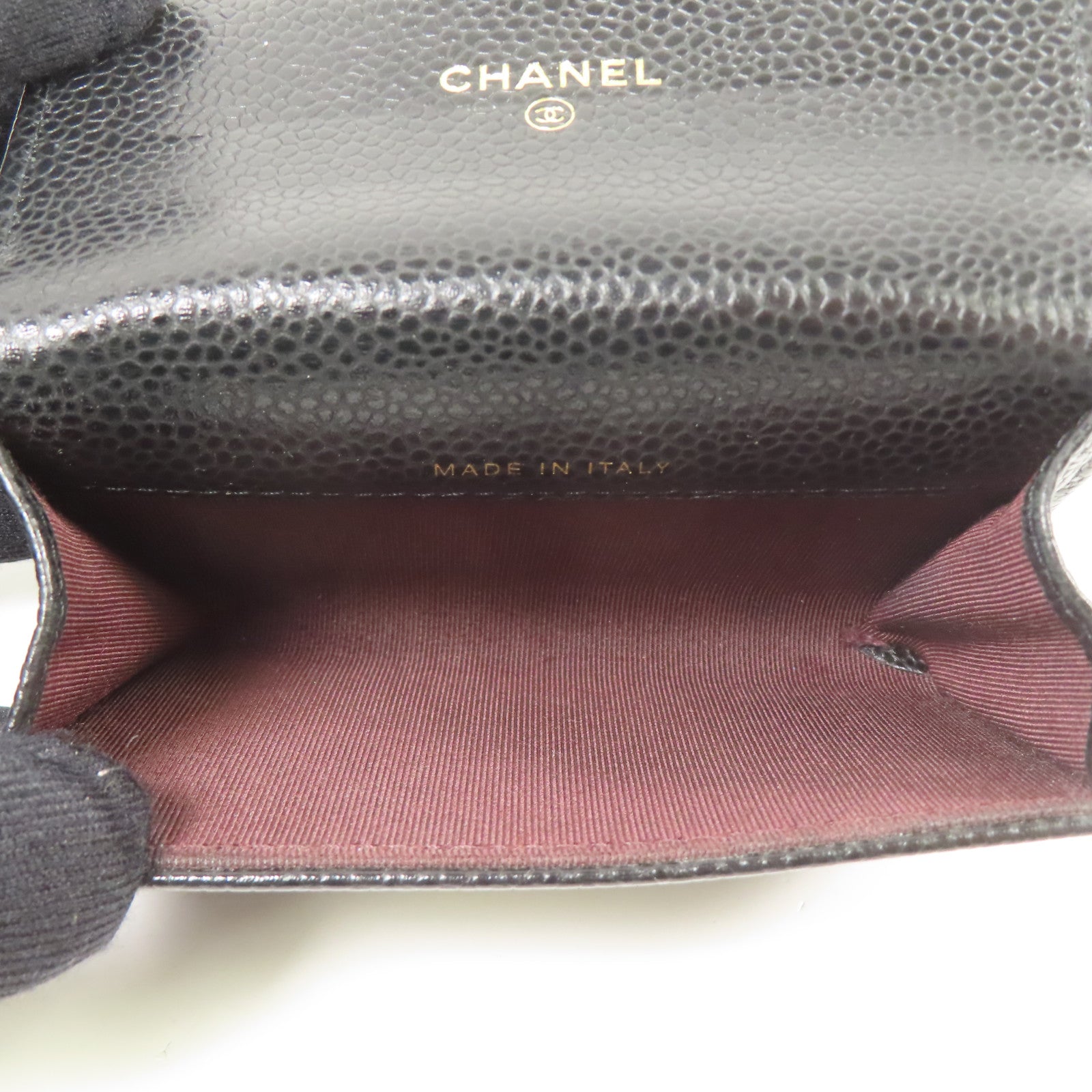 CHANEL 牛皮皮革Card case金扣卡片套