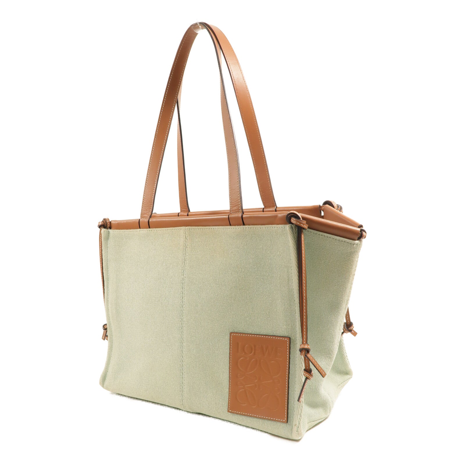 LOEWE 帆布Cushion Tote手挽袋