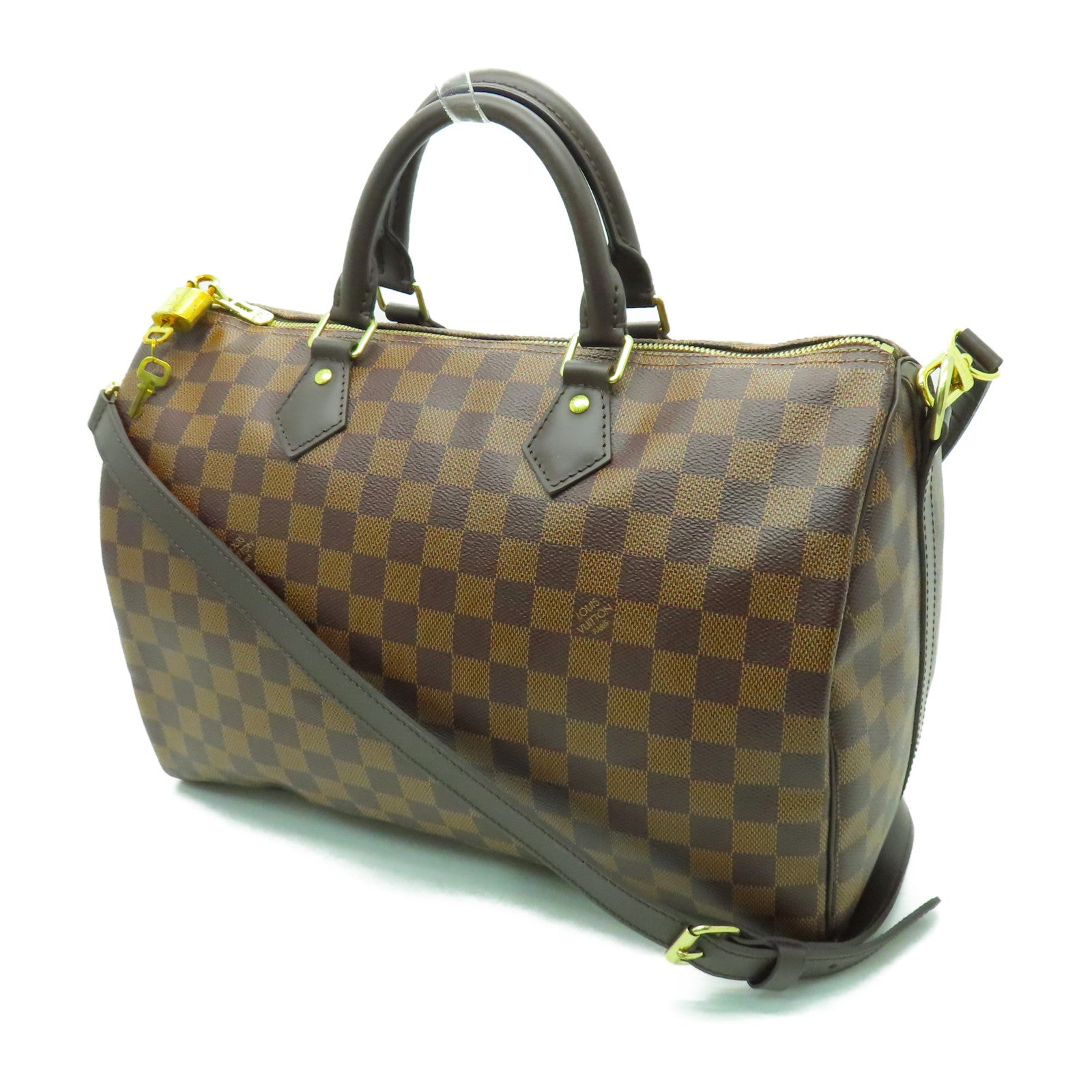 LOUIS VUITTON 【激減優惠】Damier Speedy 35金扣手挽袋啡色