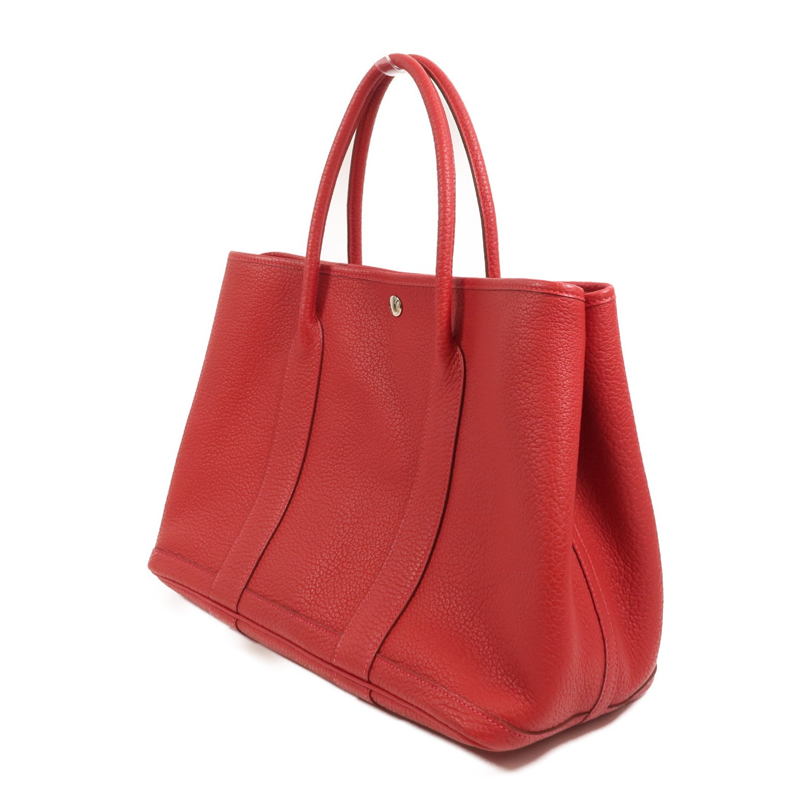 HERMES Country皮革Garden Party PM手挽袋Rouge Piment