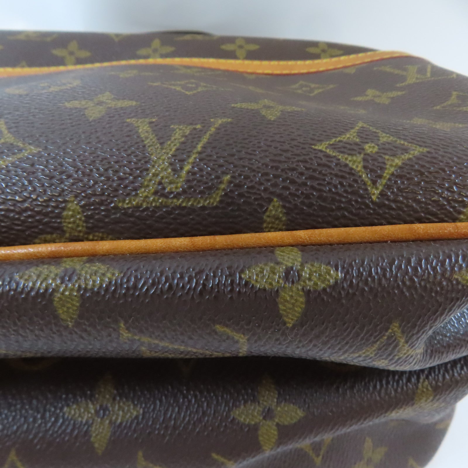 LOUIS VUITTON Monogram Reporter PM金扣肩背袋啡色