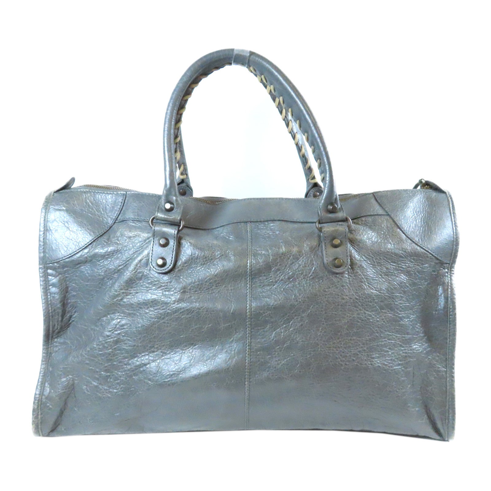 BALENCIAGA 【激減優惠】皮革The work手挽袋灰色