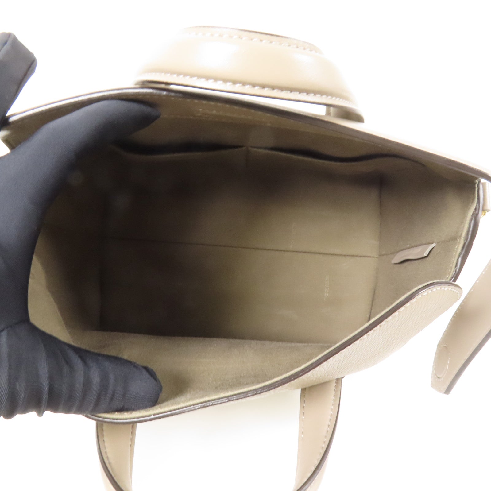 FENDI 牛皮皮革Boston 365金扣手挽肩背兩用袋米