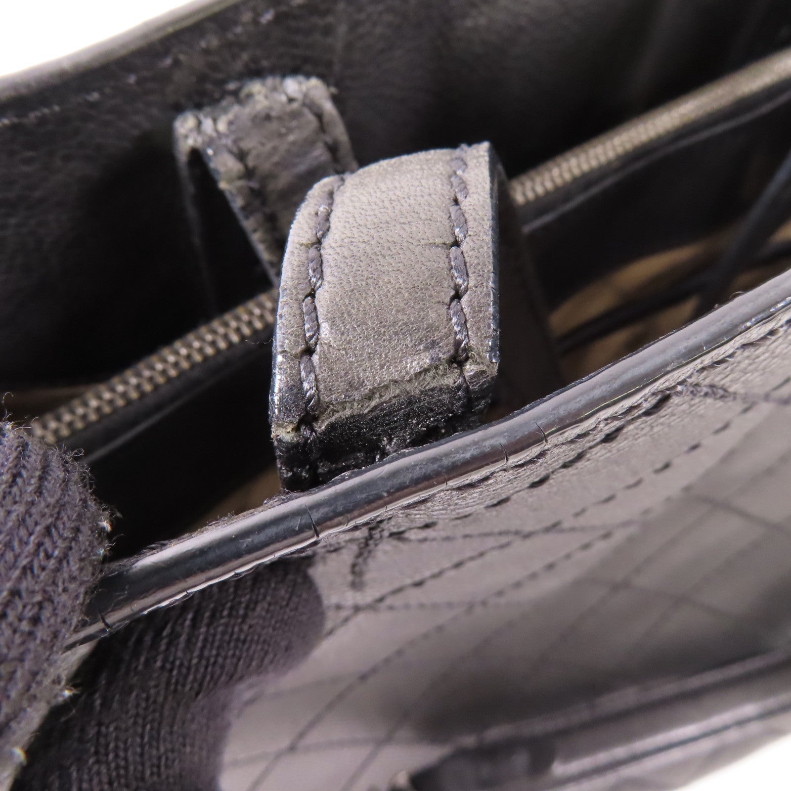 CHANEL 牛皮皮革2Way Shoulder銀扣手挽肩背兩用袋