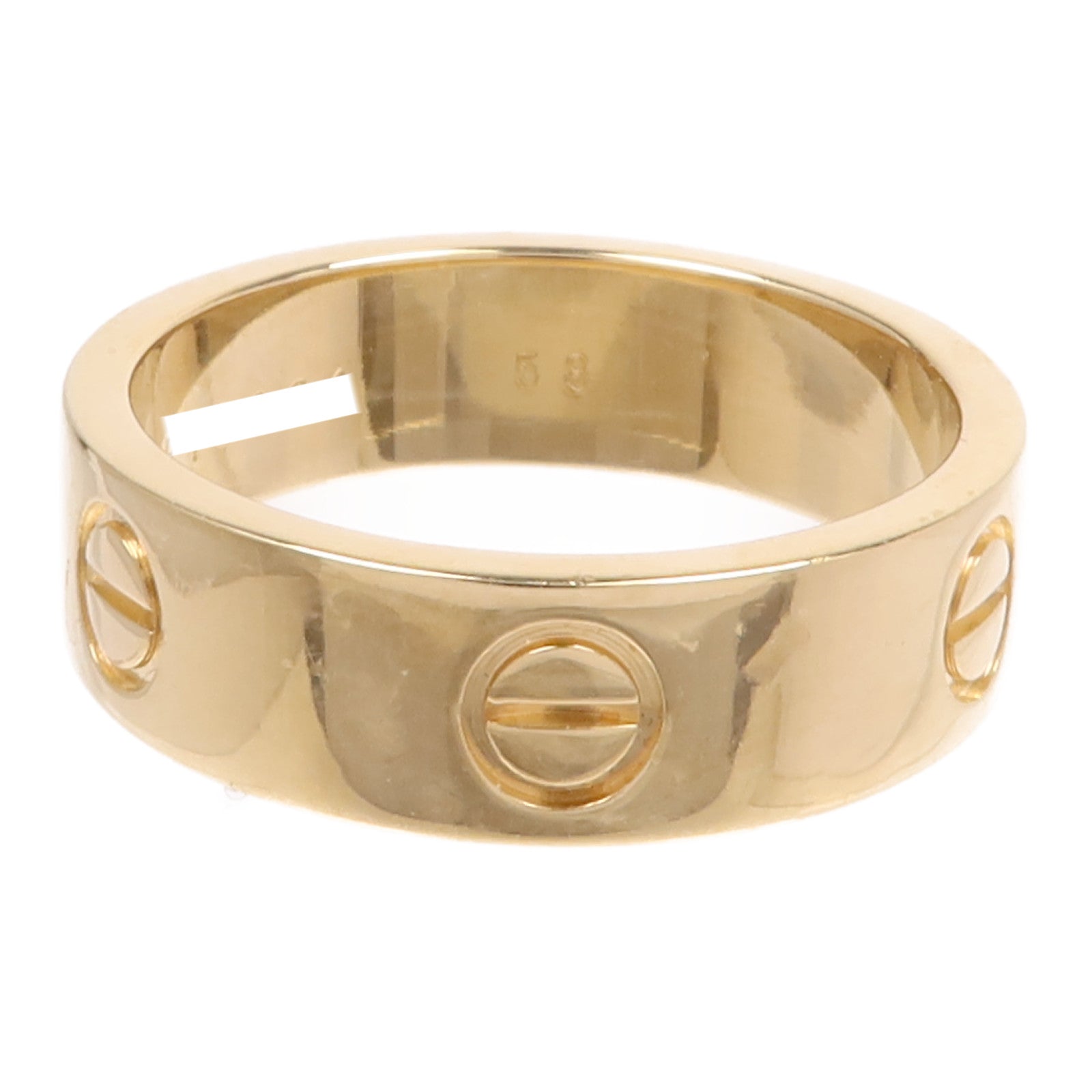 CARTIER 18K黃金Love Ring鑽石戒指Cartier#58/US#8