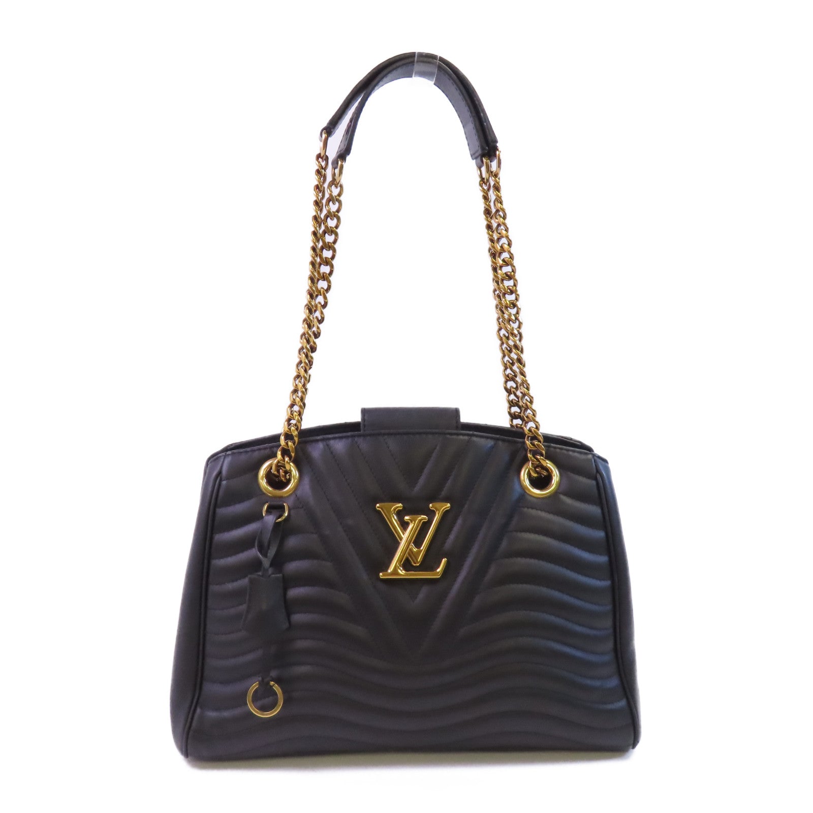 LOUIS VUITTON 【激減優惠】牛皮皮革New Wave金扣鏈帶肩背袋