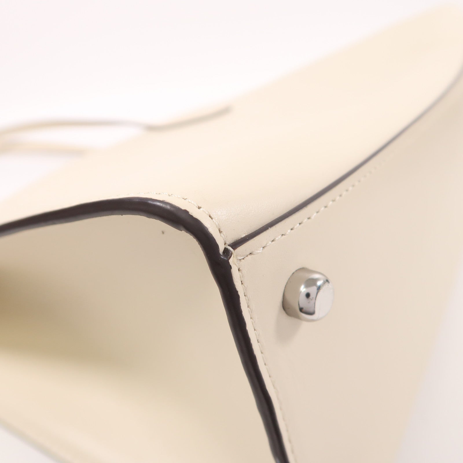 COACH 牛皮皮革Tote Bag銀扣肩背袋