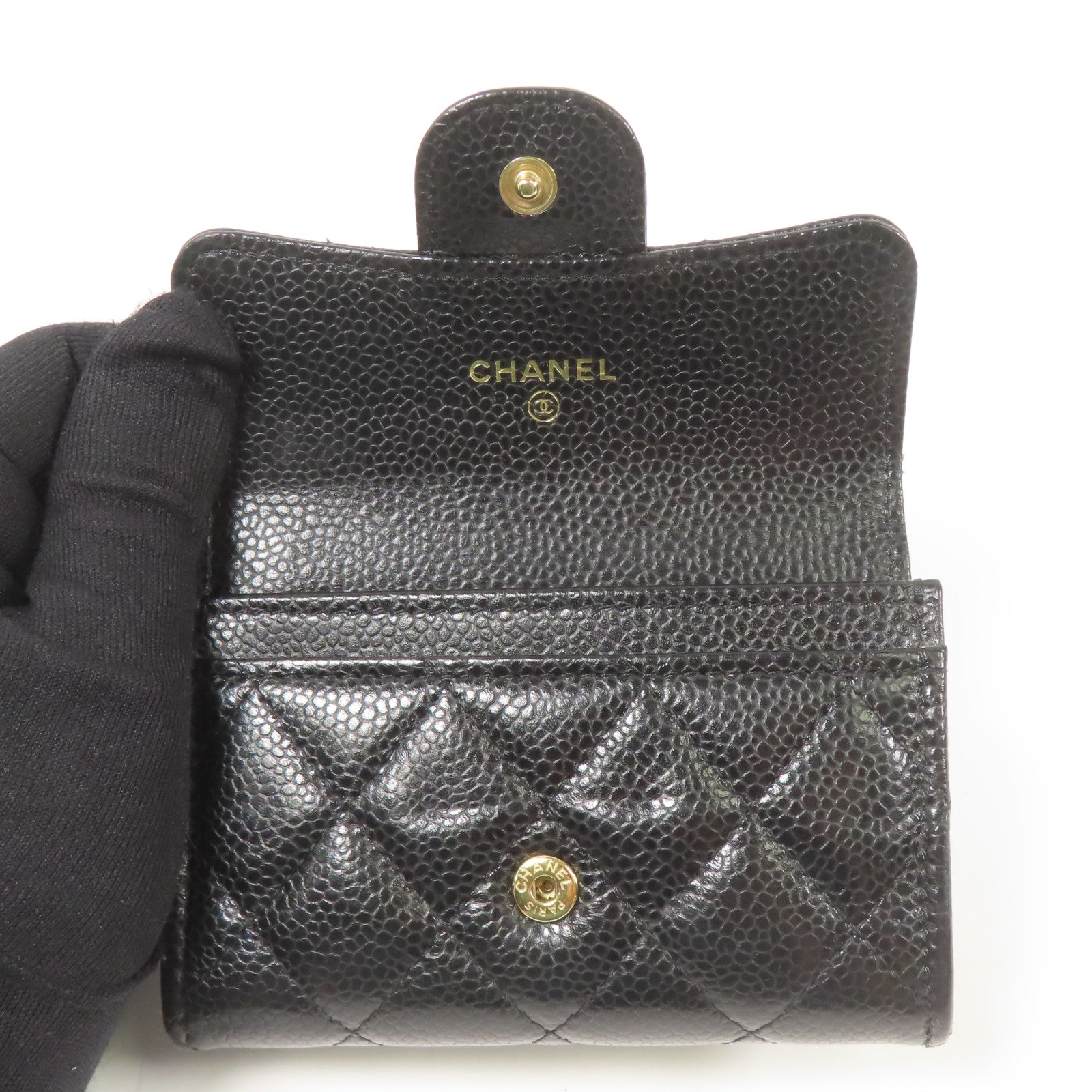 CHANEL 牛皮皮革Card case金扣卡片套