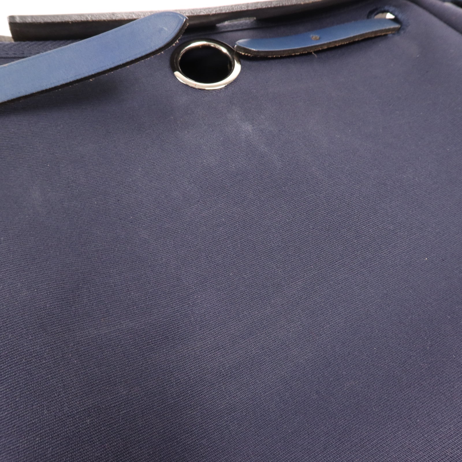 HERMES 【激減優惠】帆布/皮革Herbag Backpack銀扣背包Navy