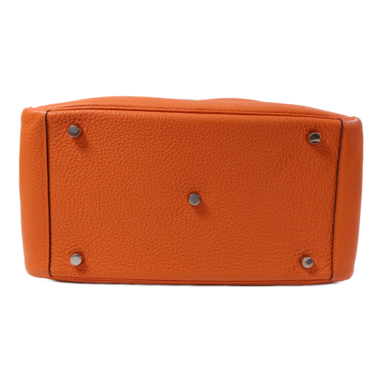 HERMES Clemence皮革Lindy 30銀扣手挽肩背兩用袋Feu