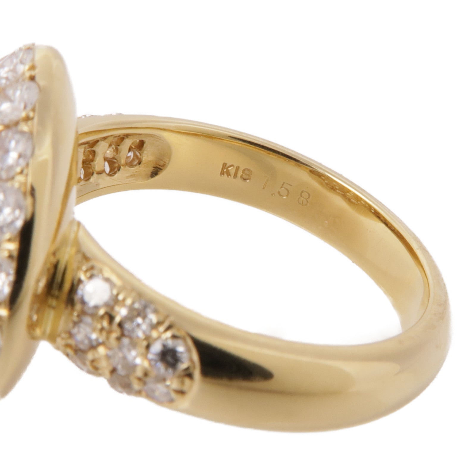 JEWELRY Diamond Ring US#6.5 18K Yellow Gold