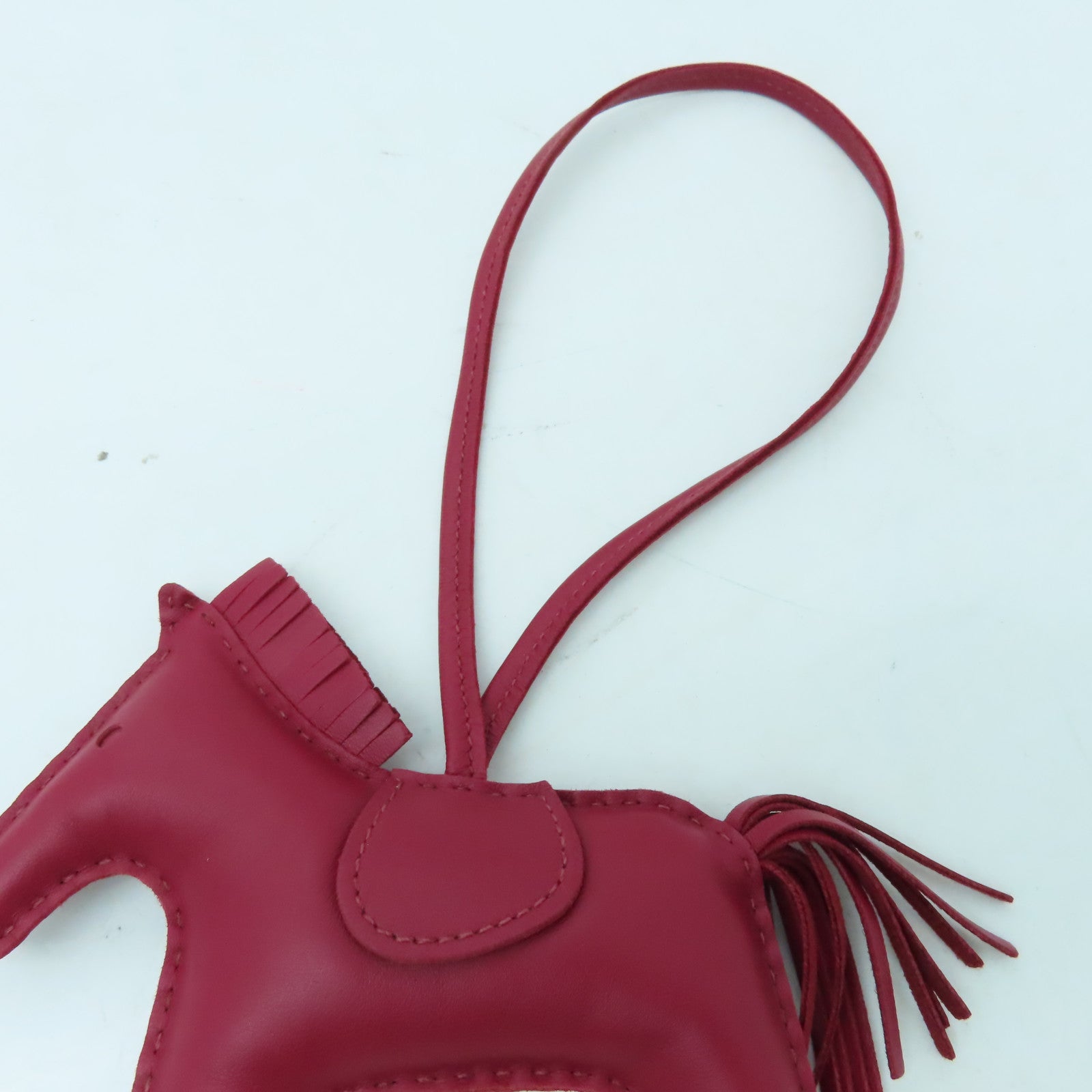 HERMES 【激減優惠】Swift皮革Rodeo MM掛飾紅色