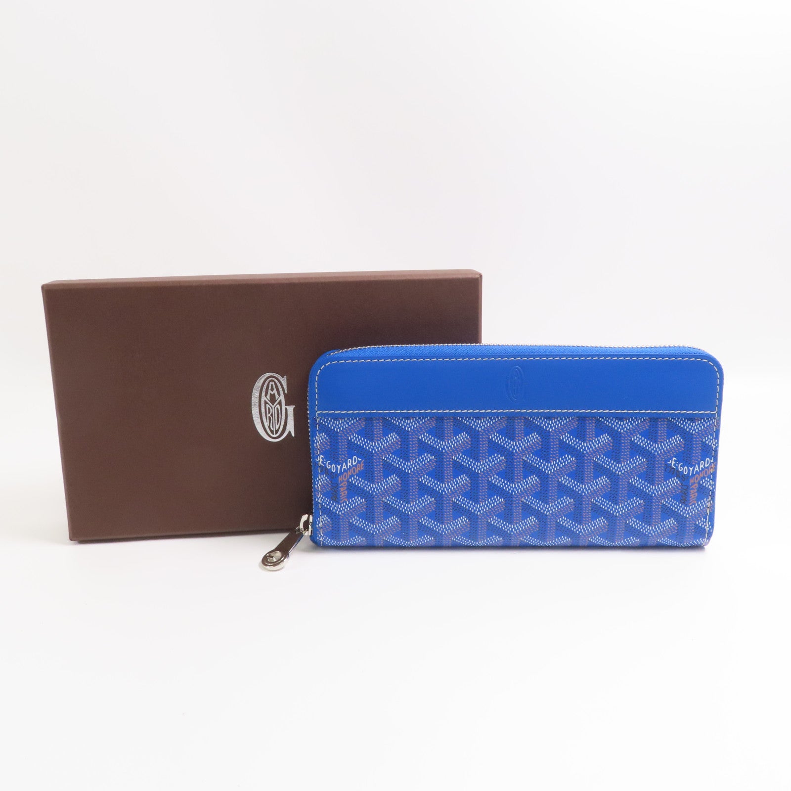 GOYARD 塗層帆布Matignon GM銀扣長錢包