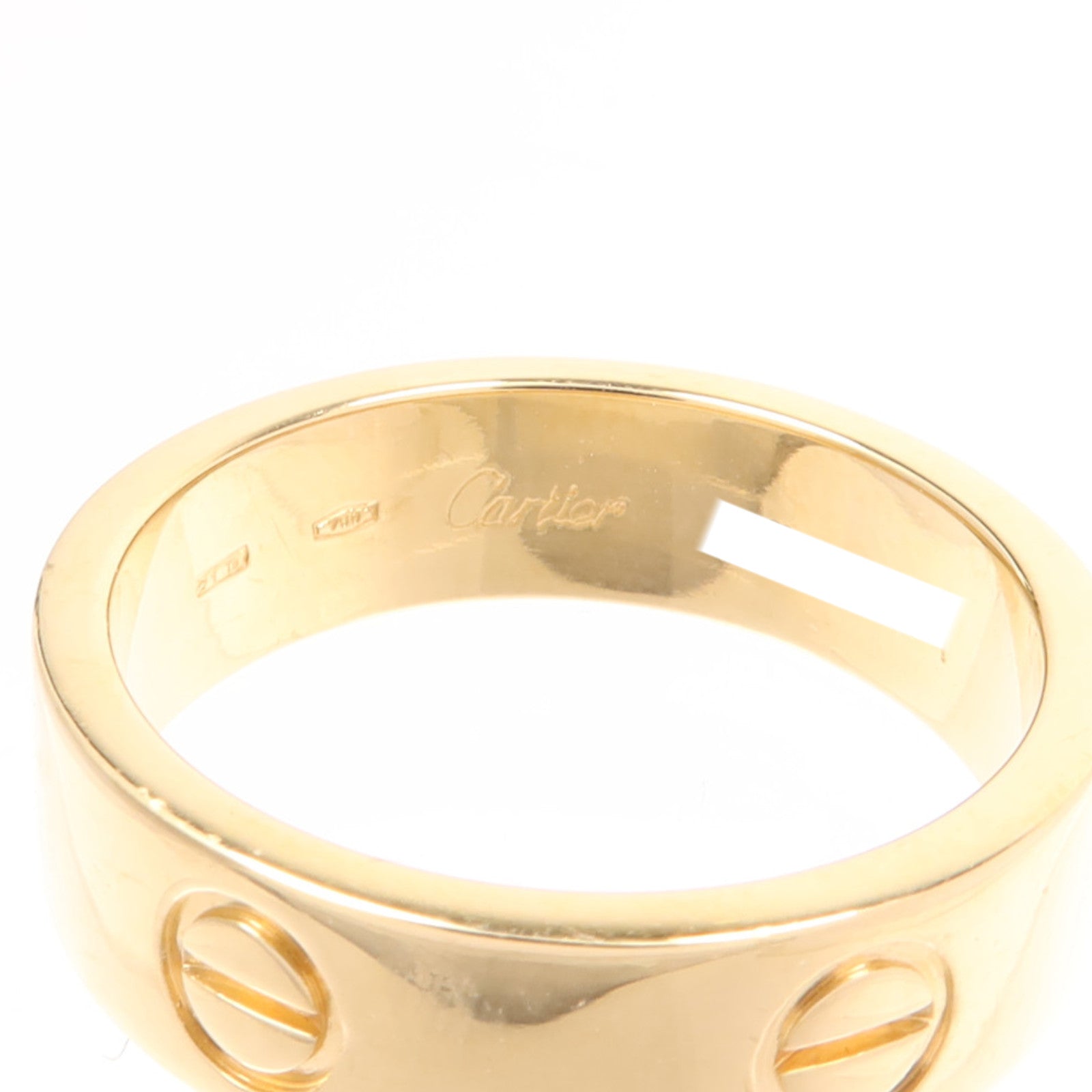 CARTIER 18K黃金Love Ring鑽石戒指Cartier#58/US#8