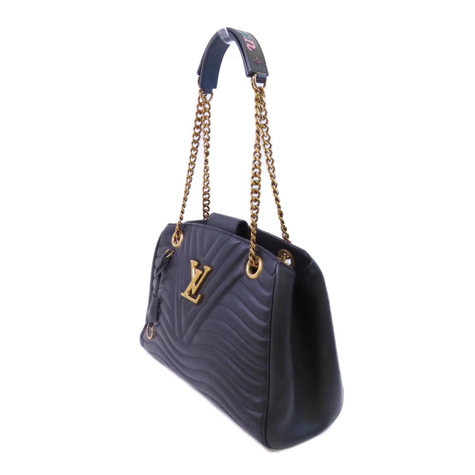 LOUIS VUITTON 【激減優惠】牛皮皮革New Wave金扣鏈帶肩背袋