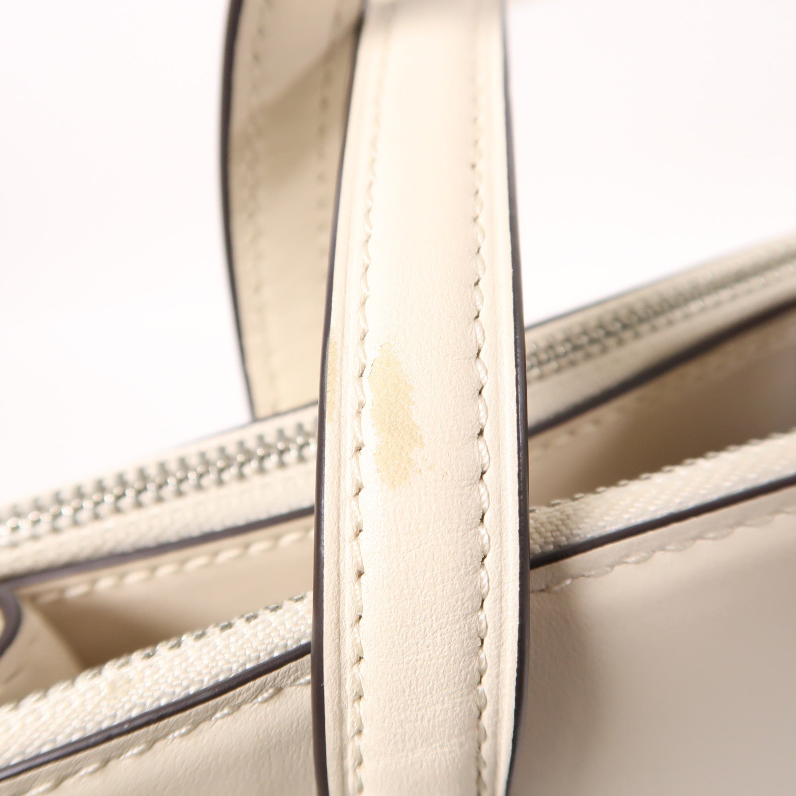 COACH 牛皮皮革Tote Bag銀扣肩背袋