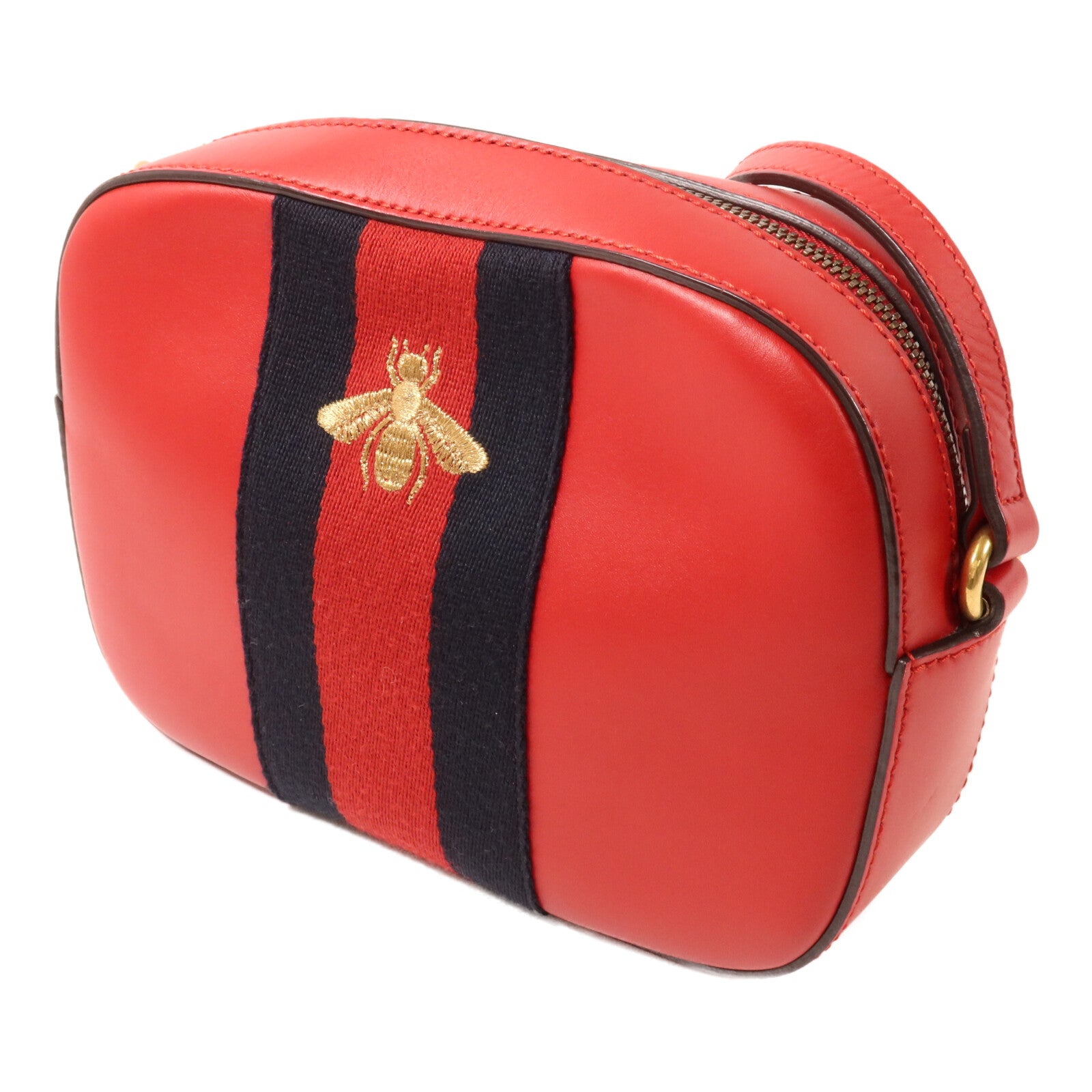 GUCCI 牛皮皮革Web Sherry Line Bee肩背袋