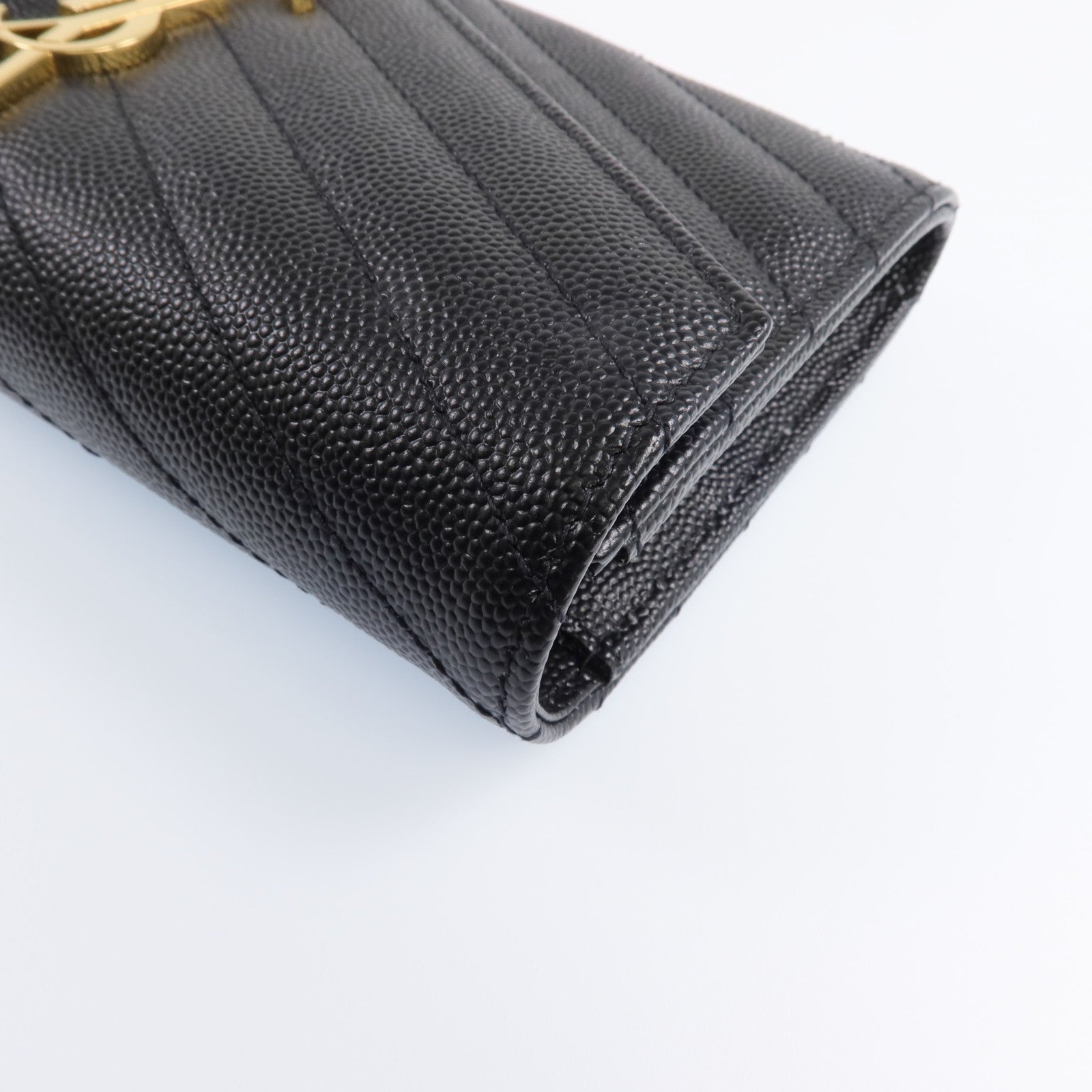 SAINT LAURENT 牛皮皮革Long Wallet金扣長錢包