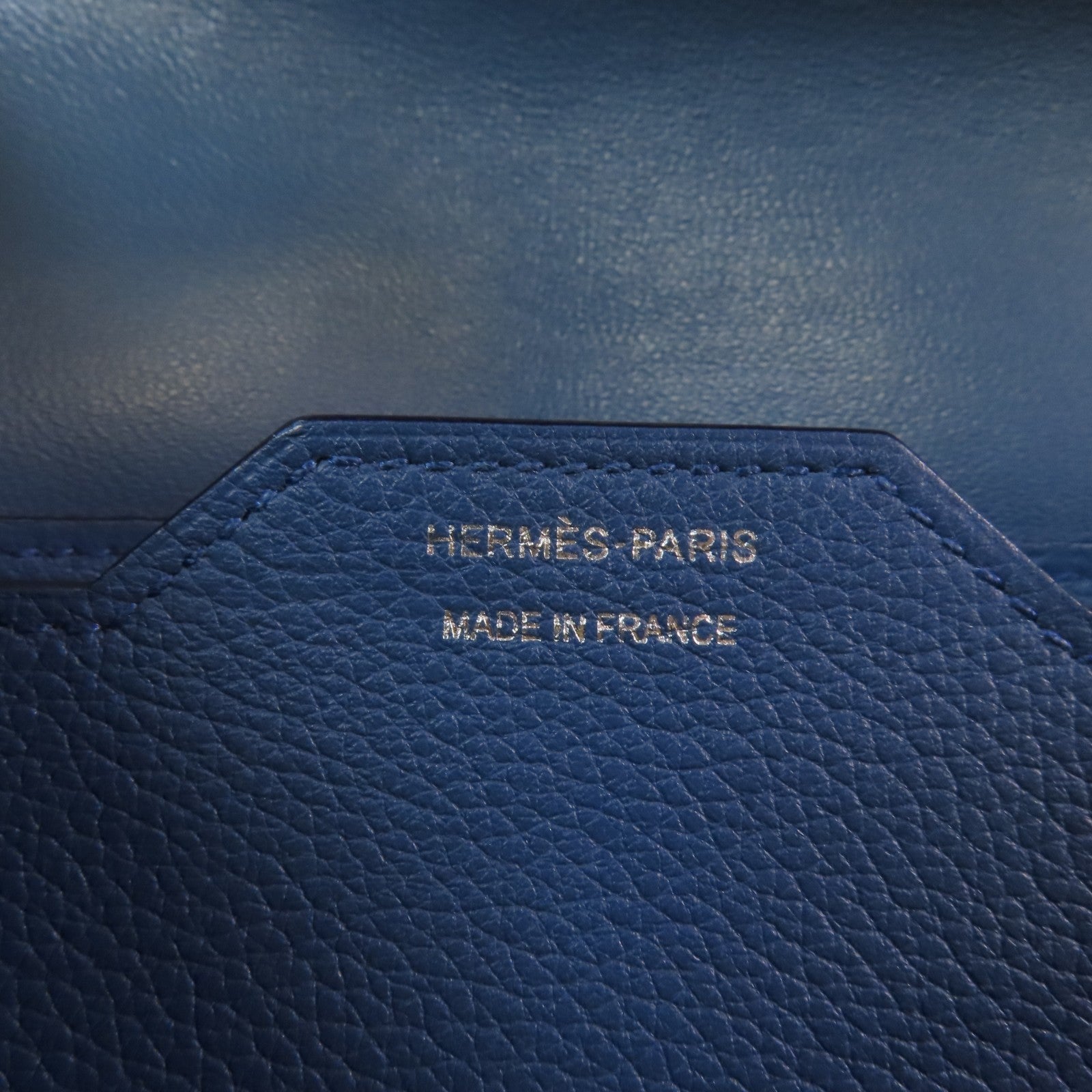 HERMES 【激減優惠】Evercolor皮革Passant Logue Wallet銀扣長錢包