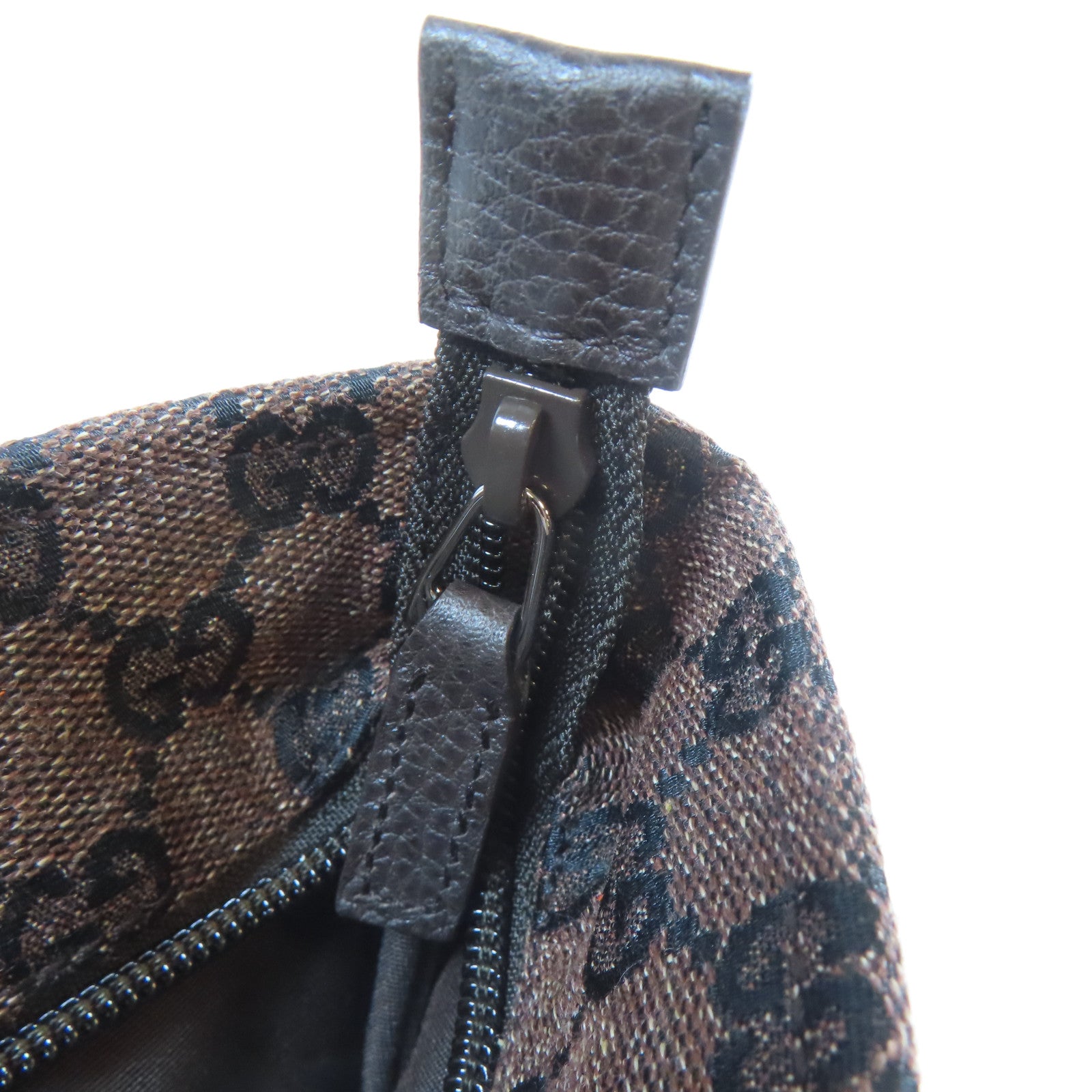 GUCCI 【激減優惠】帆布Tote Bag銀扣手挽袋啡色