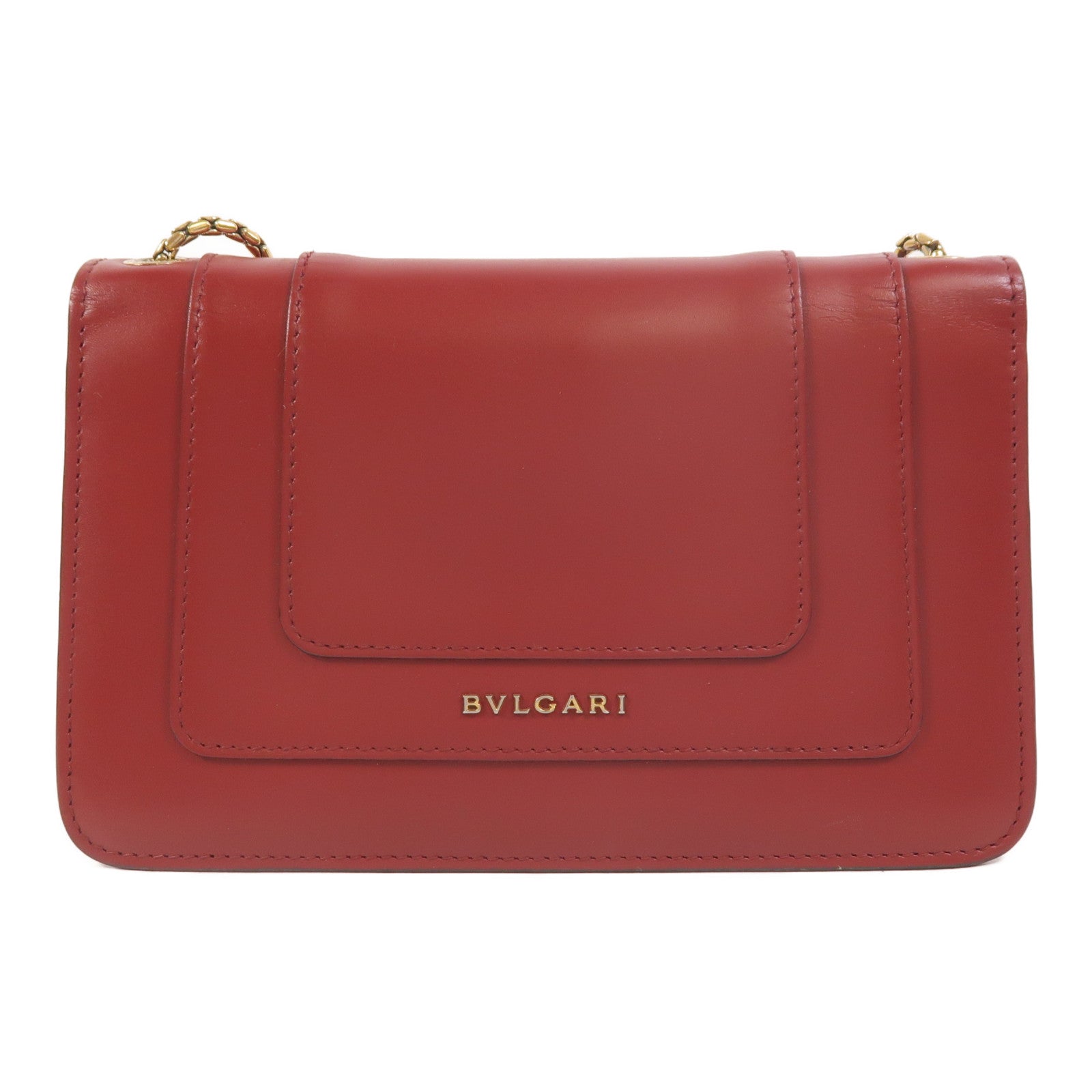 BVLGARI 牛皮皮革Serpenti Forever Wallet On Chain鏈帶肩背袋